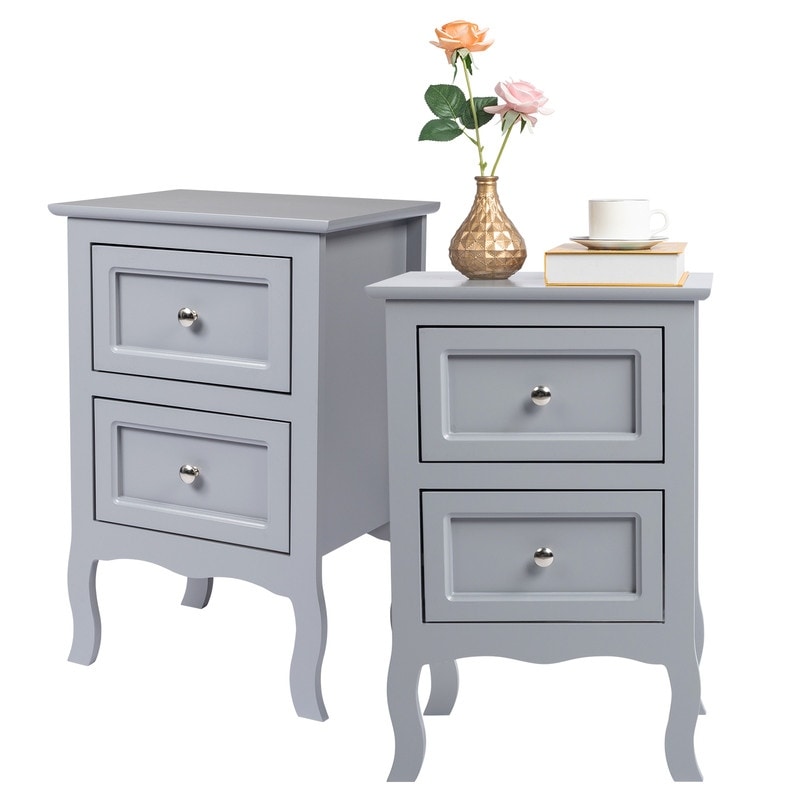 Country Style Two-Drawer Nightstand- Set of 2