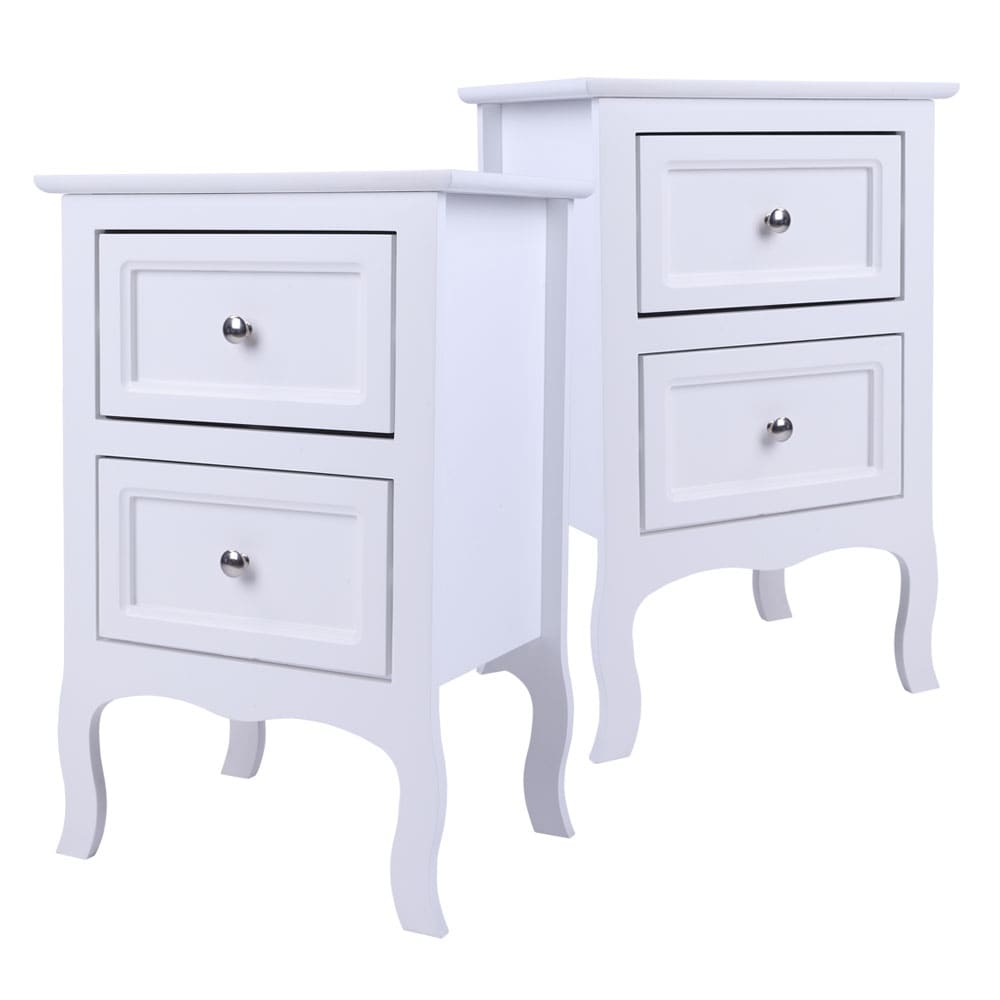 Country Style Two-Drawer Nightstand- Set of 2