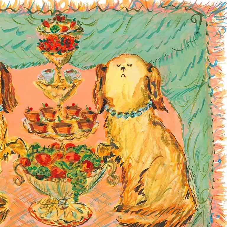 Impression « Thé avec chiens »