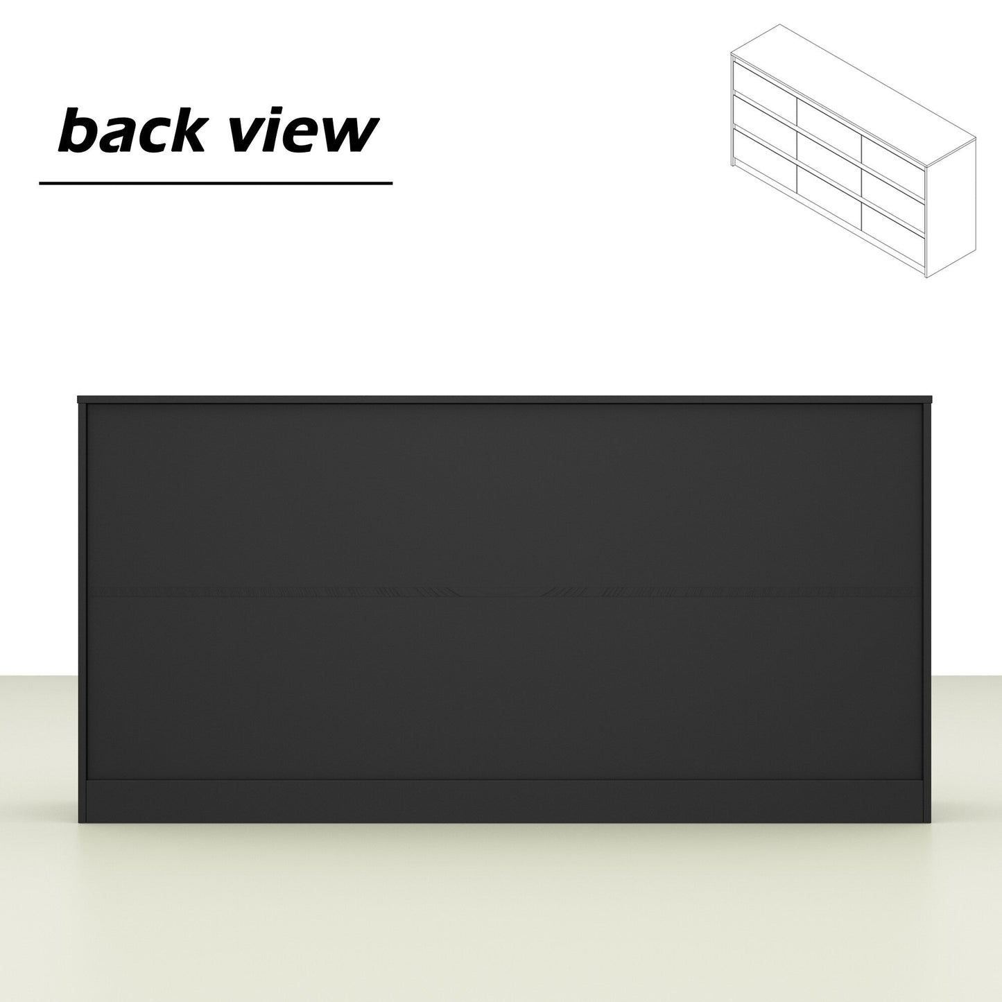 Commode d'appoint à 9 tiroirs 63W pour salon, chambre à coucher