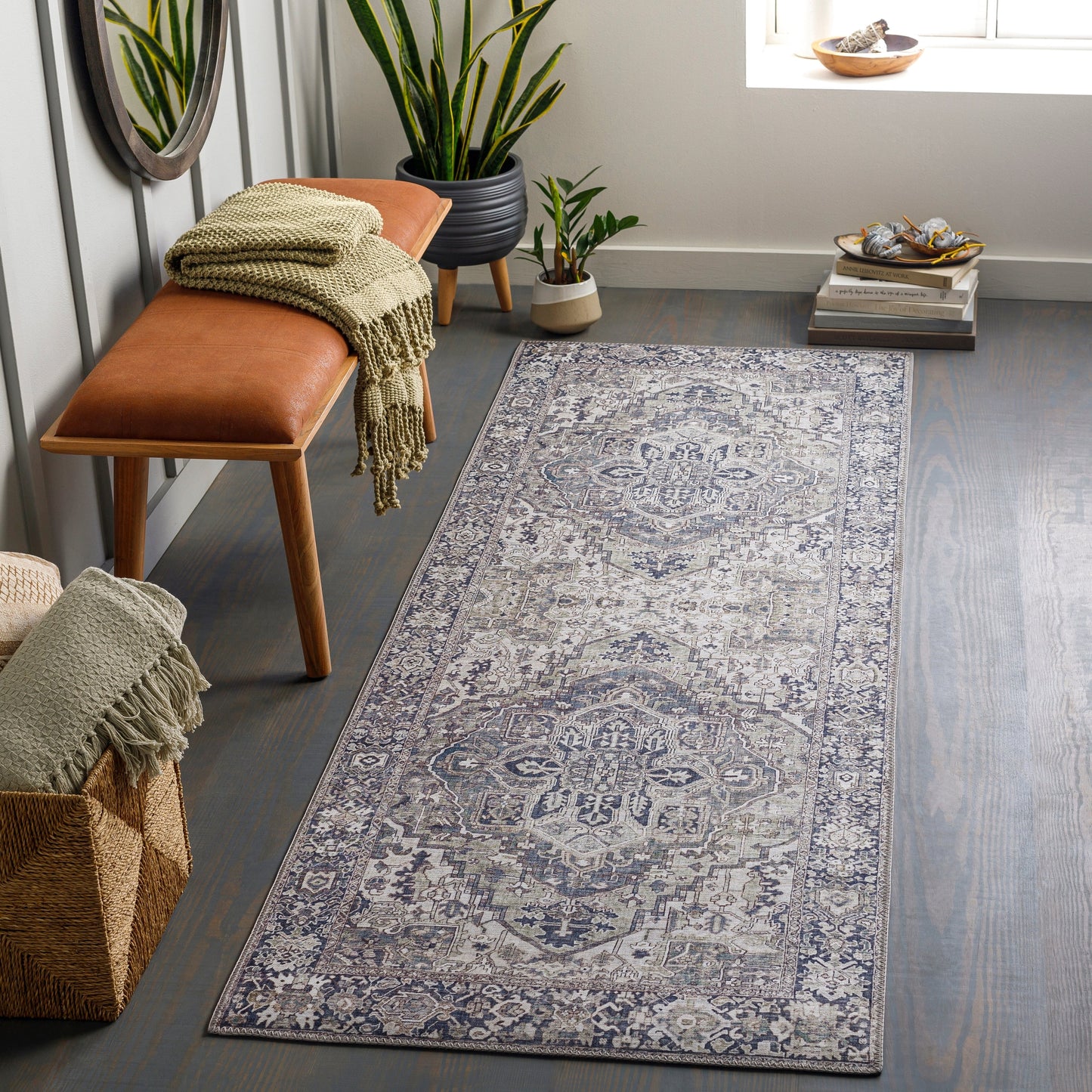 Livabliss Adenia Vintage Medallion Printed Area Rug