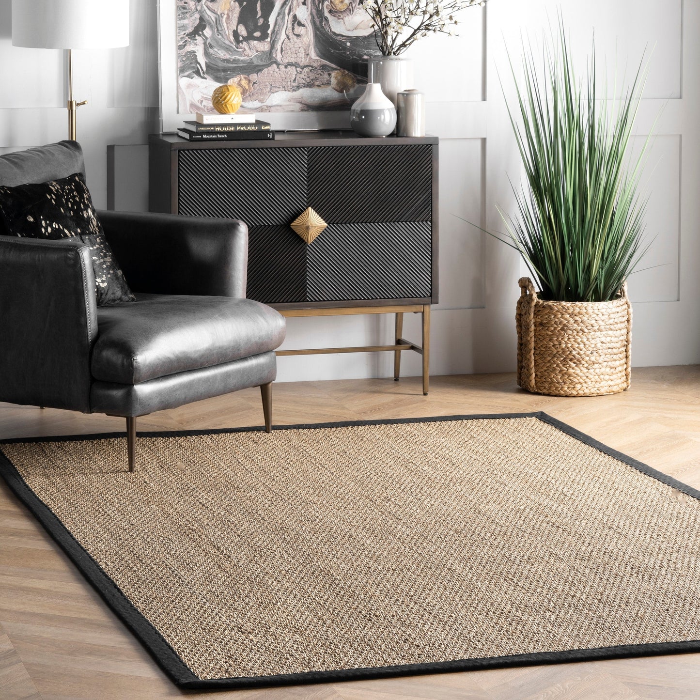 Nuloom Kiana Casual Seagrass Bordered Area Rug