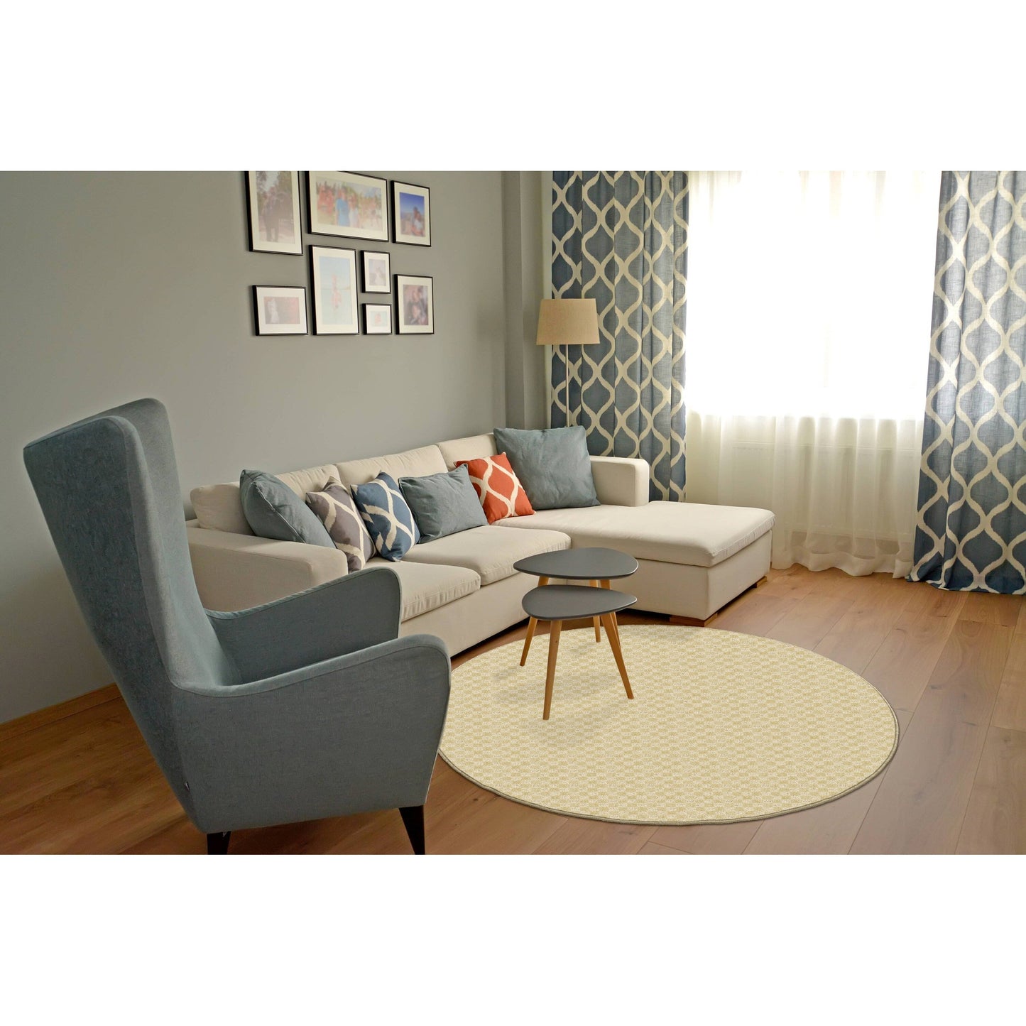 Garland Rug Medallion Solid Indoor Rug