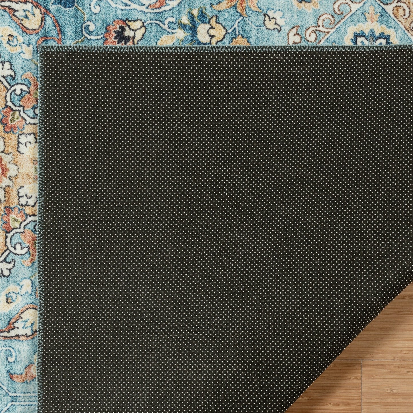 Gertmenian Crystal Print Washable Digital Printed Flat Pile Polyester Slip Resistant Area Rug Collection