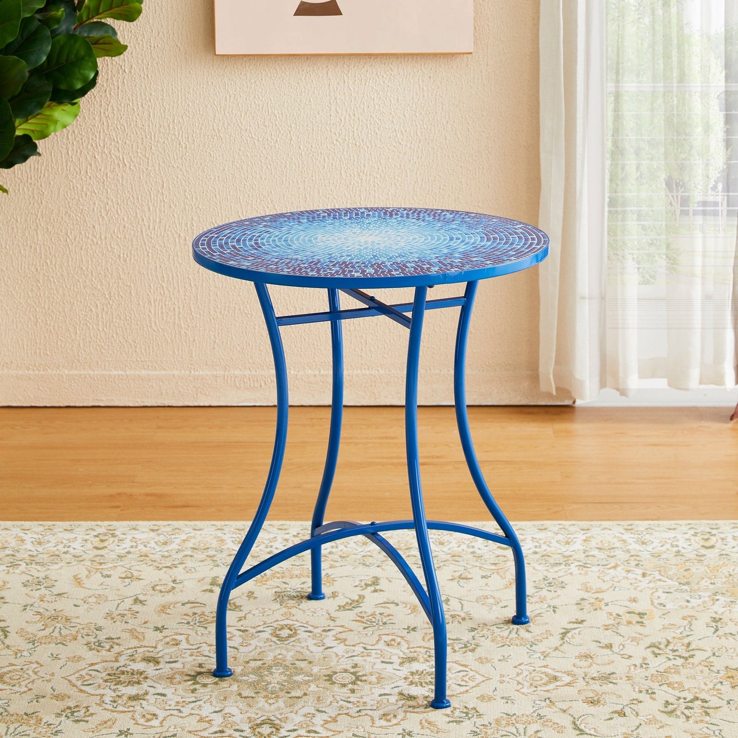 Ensemble bistrot pliant d'extérieur en métal Glitzhome 3 pièces avec table et chaises