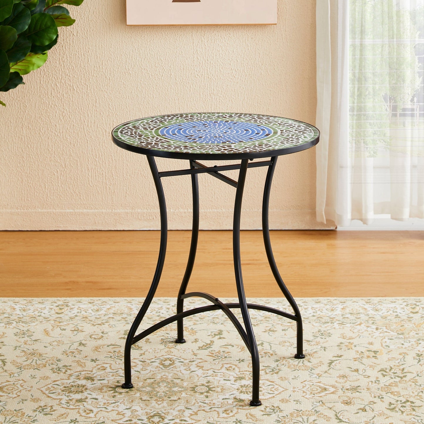 Ensemble bistrot pliant d'extérieur en métal Glitzhome 3 pièces avec table et chaises