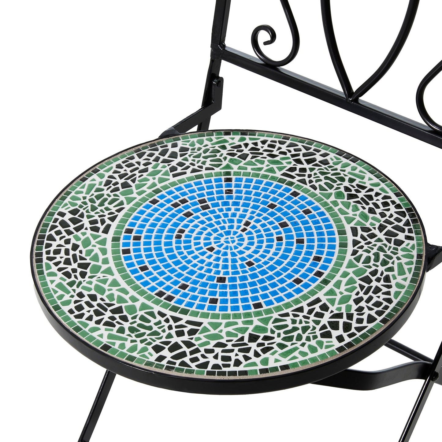 Ensemble bistrot pliant d'extérieur en métal Glitzhome 3 pièces avec table et chaises