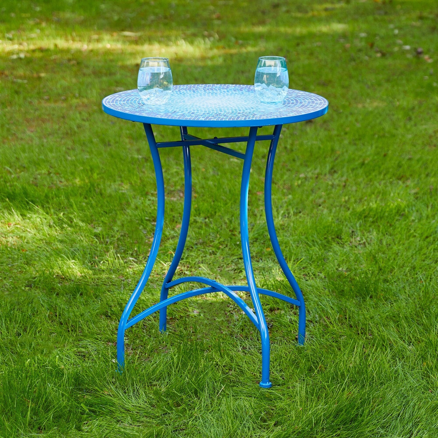 Ensemble bistrot pliant d'extérieur en métal Glitzhome 3 pièces avec table et chaises