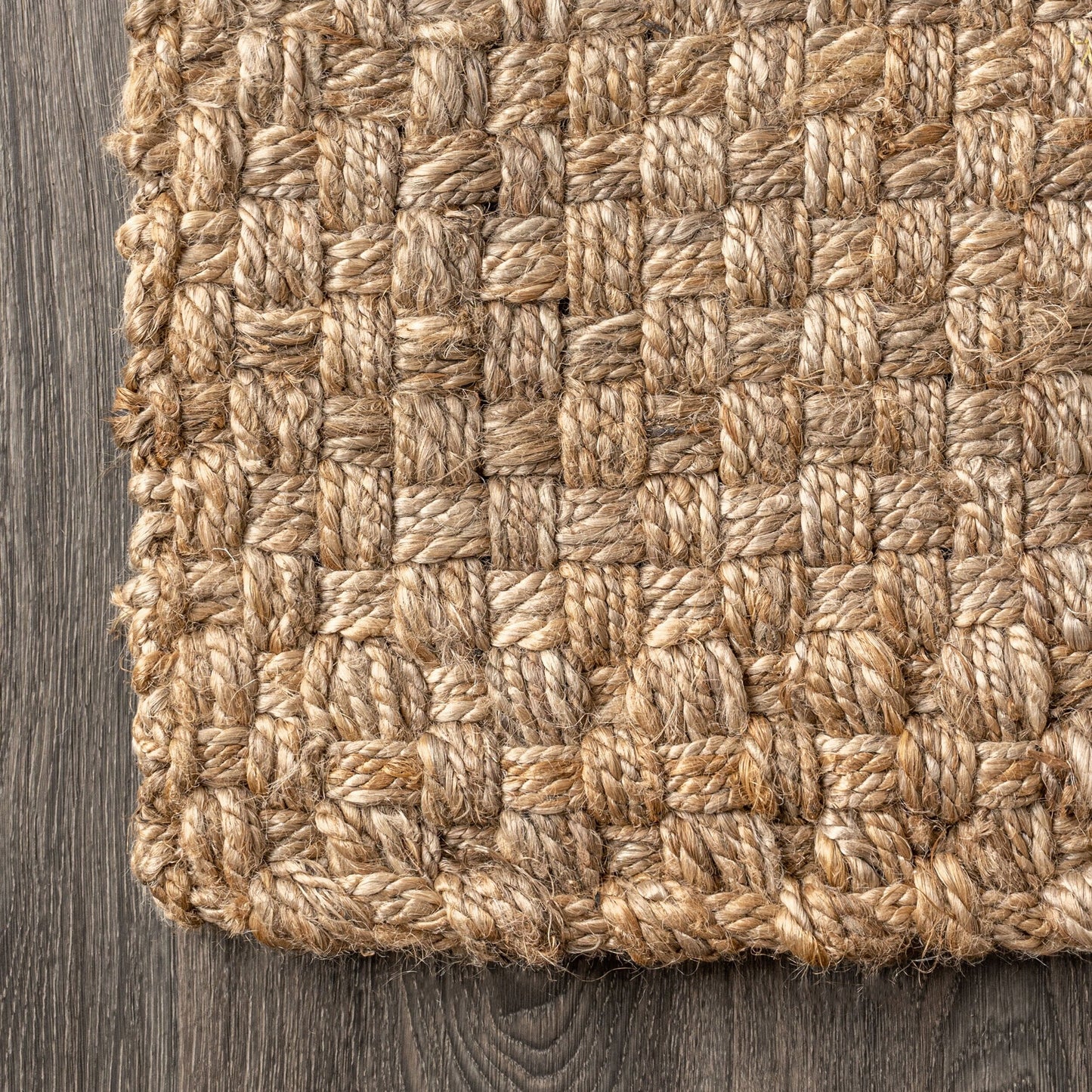 JONATHAN Y Hiro Hand Woven Boucle Chunky Jute Area Rug