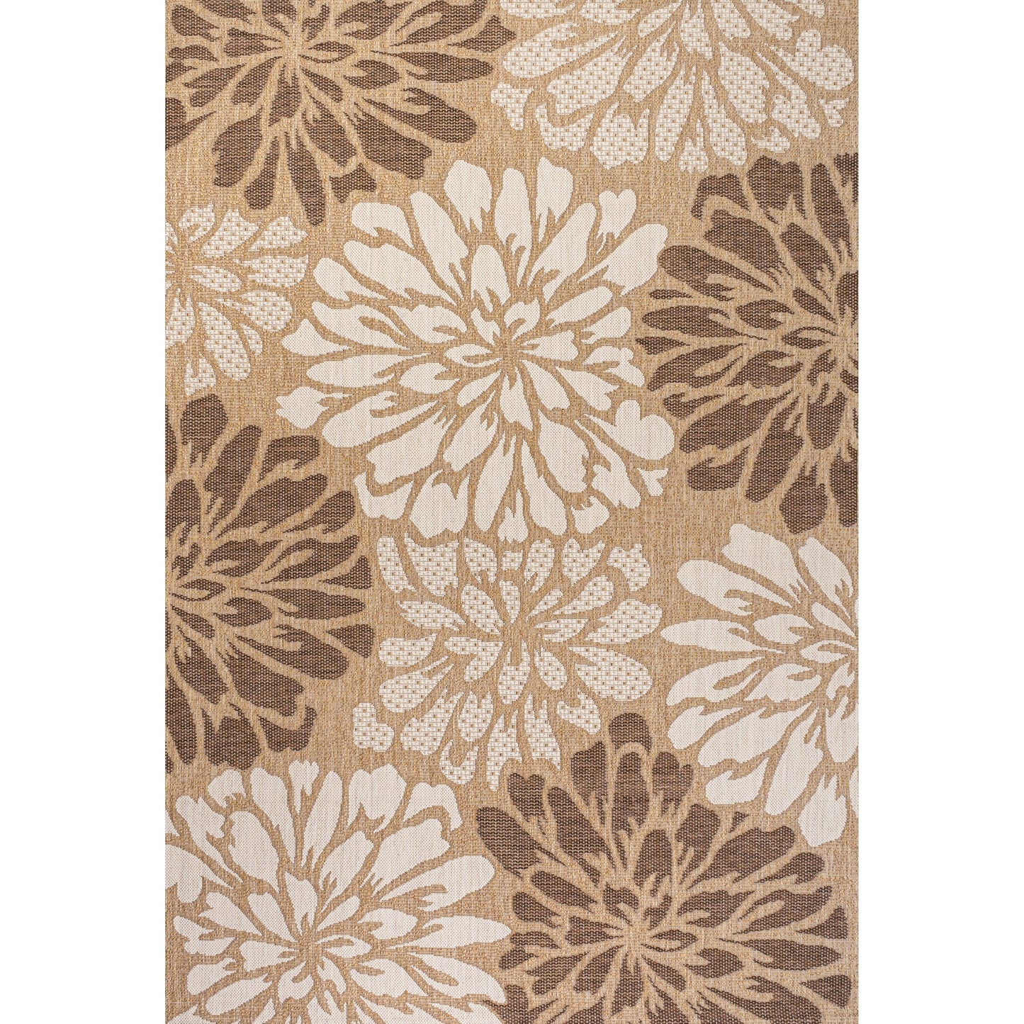 JONATHAN Y Floral Textured Weave Indoor/Outdoor Area Rug