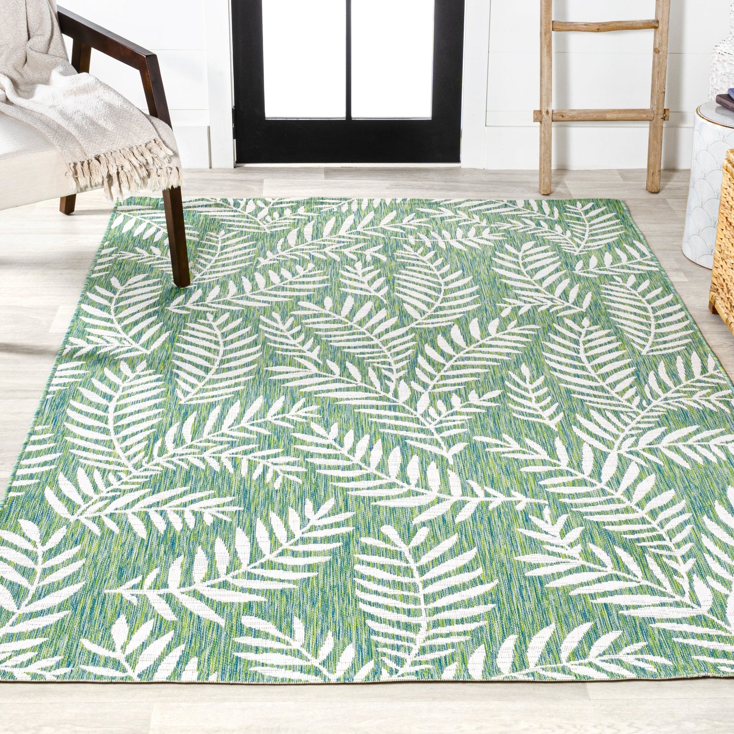 JONATHAN Y Galon Palm Frond Indoor/Outdoor Area Rug