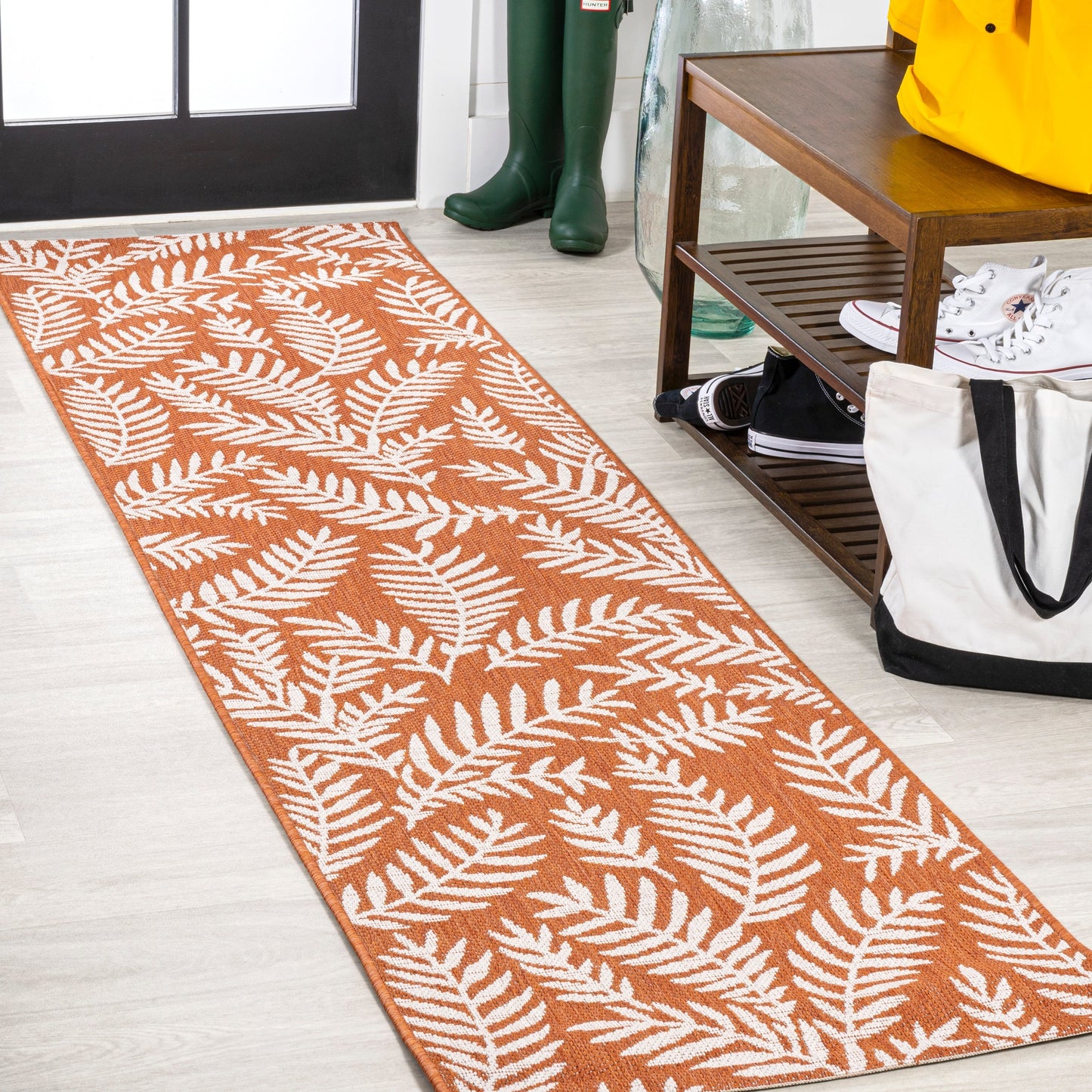JONATHAN Y Galon Palm Frond Indoor/Outdoor Area Rug