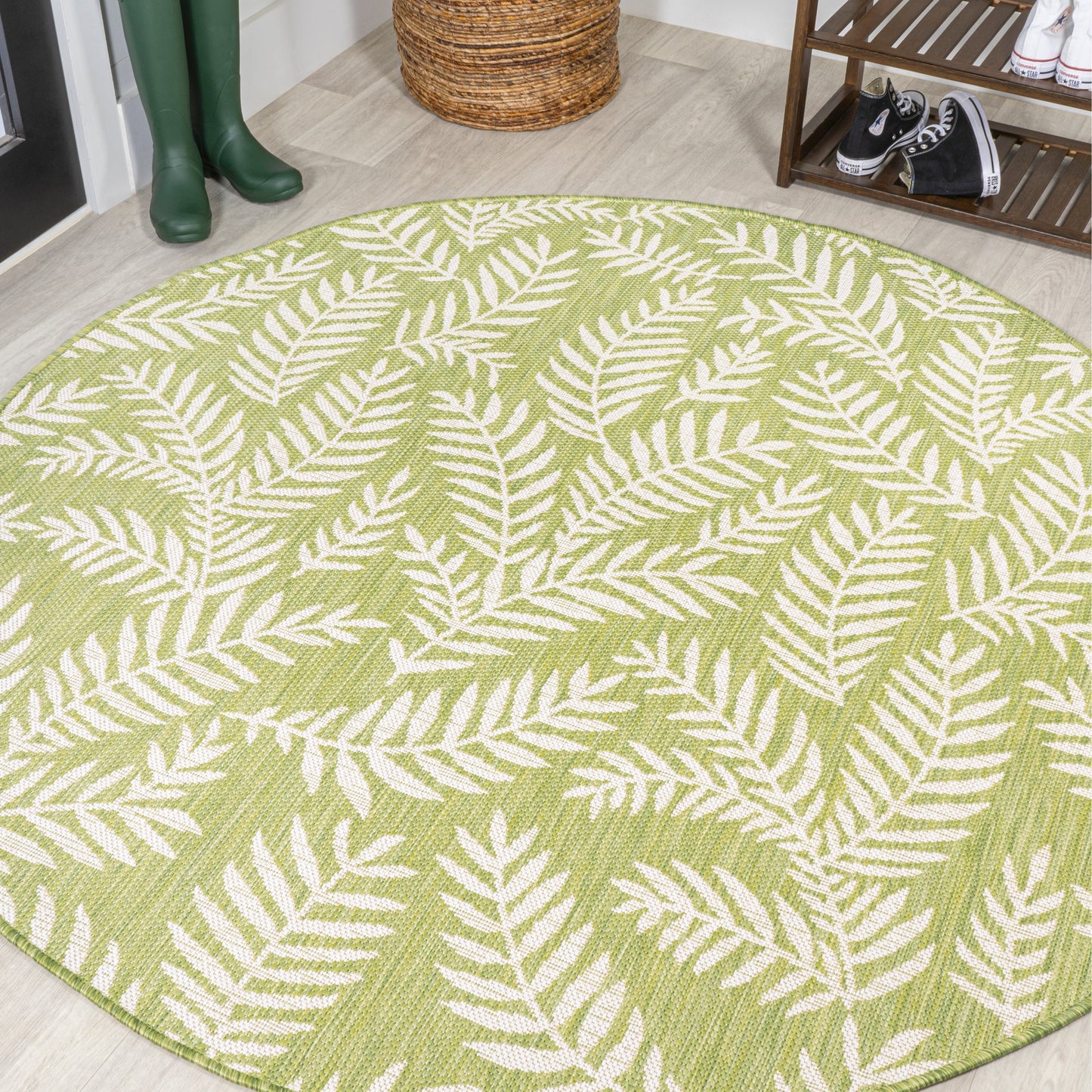 JONATHAN Y Galon Palm Frond Indoor/Outdoor Area Rug