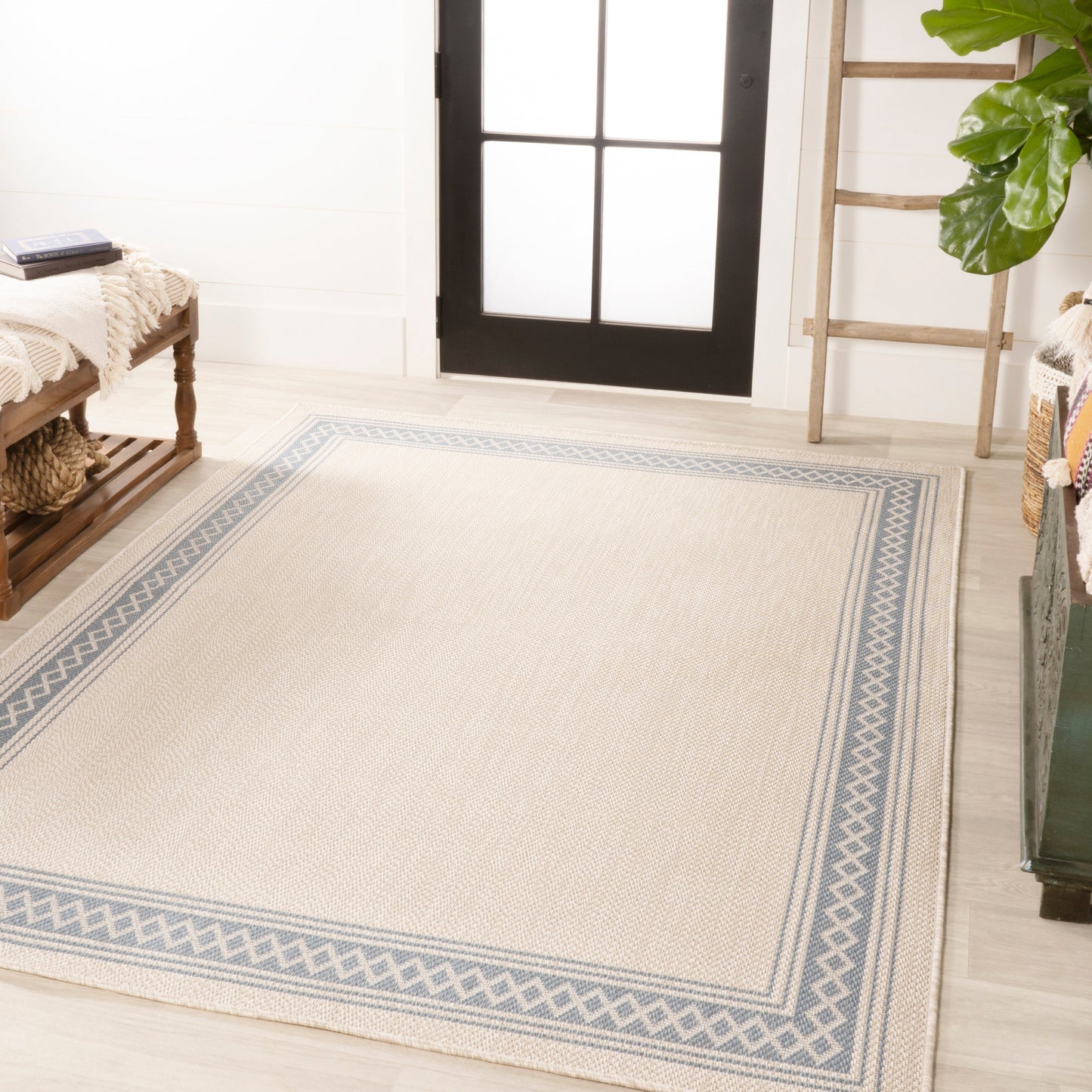 JONATHAN Y Havana Classic Diamond Border Indoor/Outdoor Area Rug