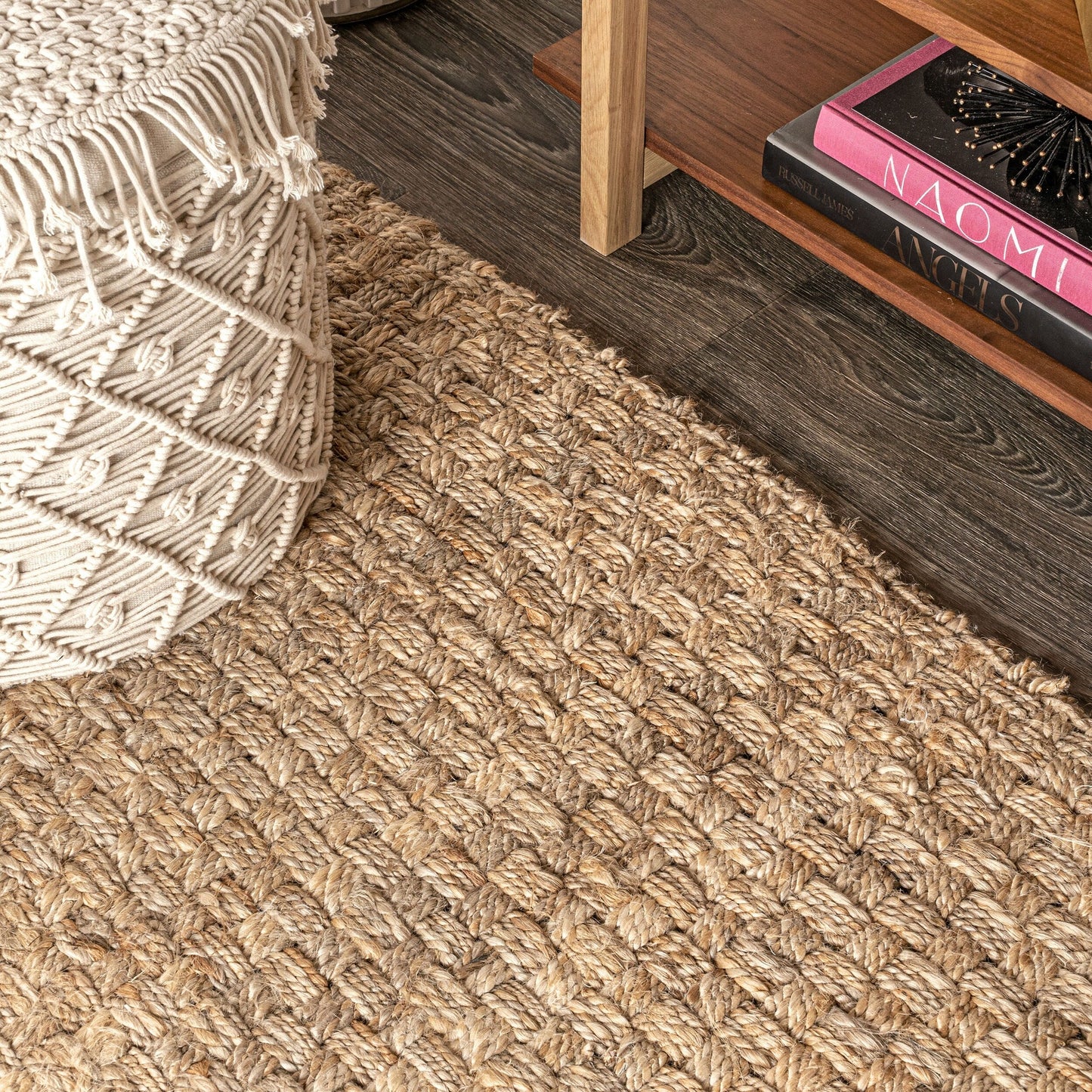 JONATHAN Y Hiro Hand Woven Boucle Chunky Jute Area Rug