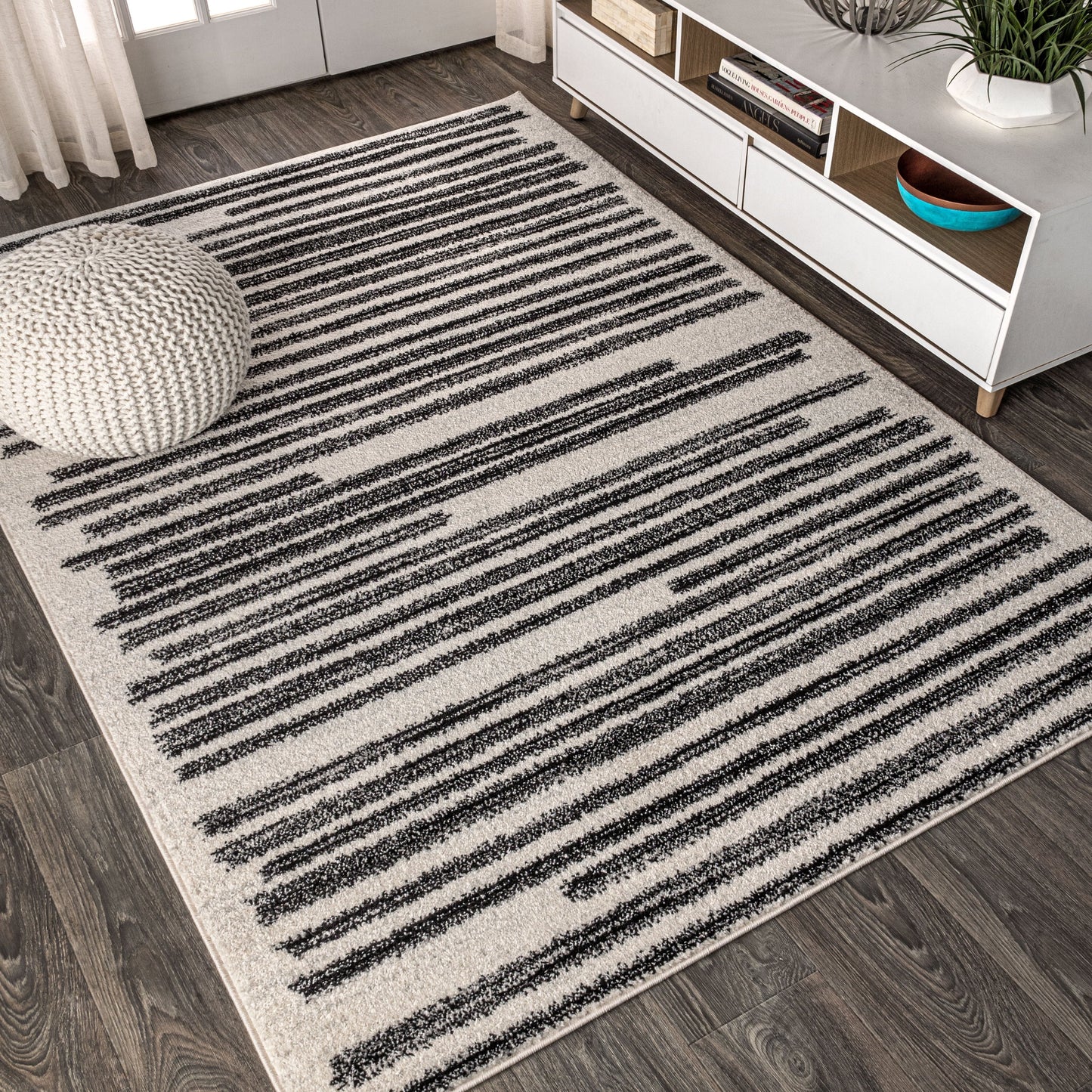 JONATHAN Y Aksil Modern Berber Stripe Area Rug