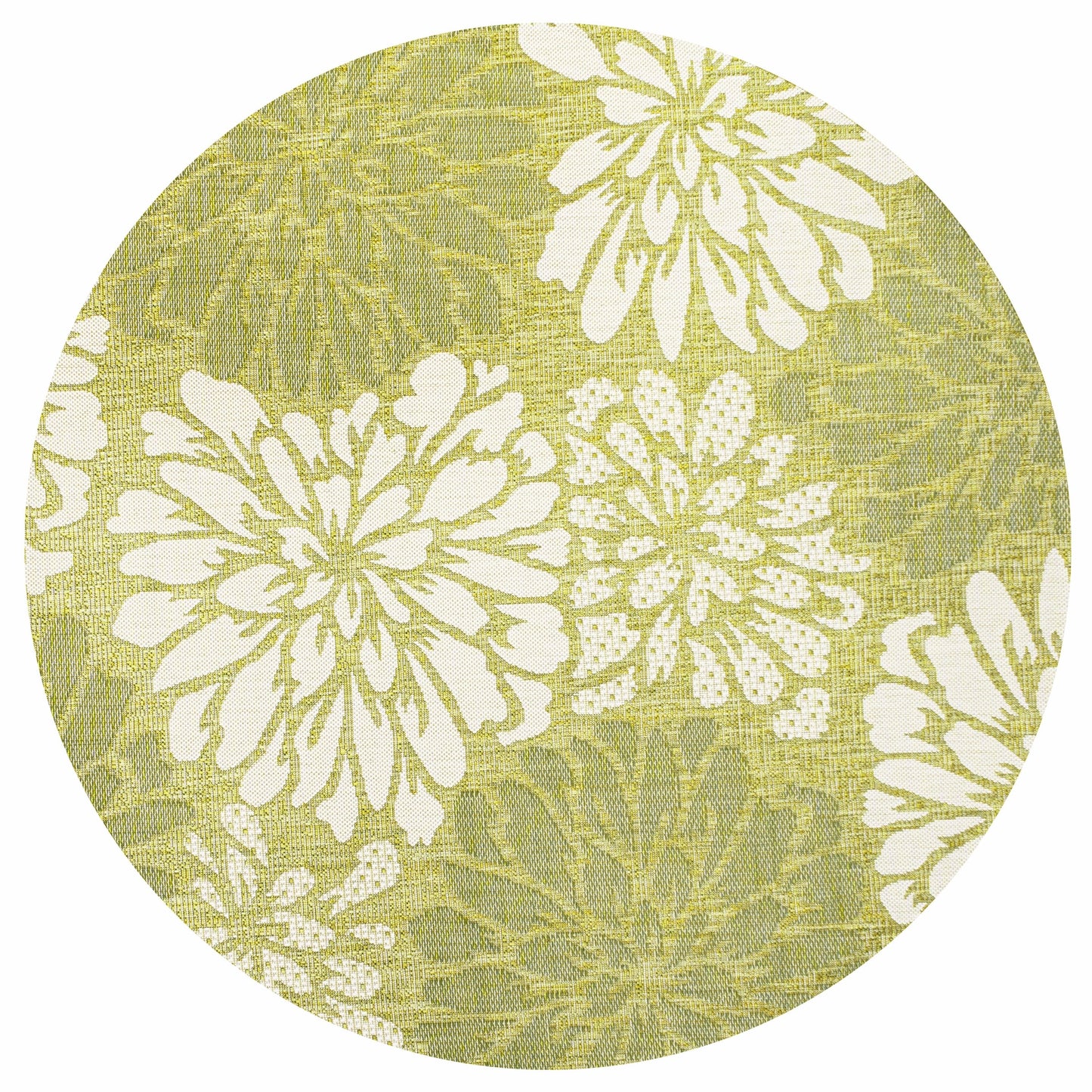 JONATHAN Y Floral Textured Weave Indoor/Outdoor Area Rug