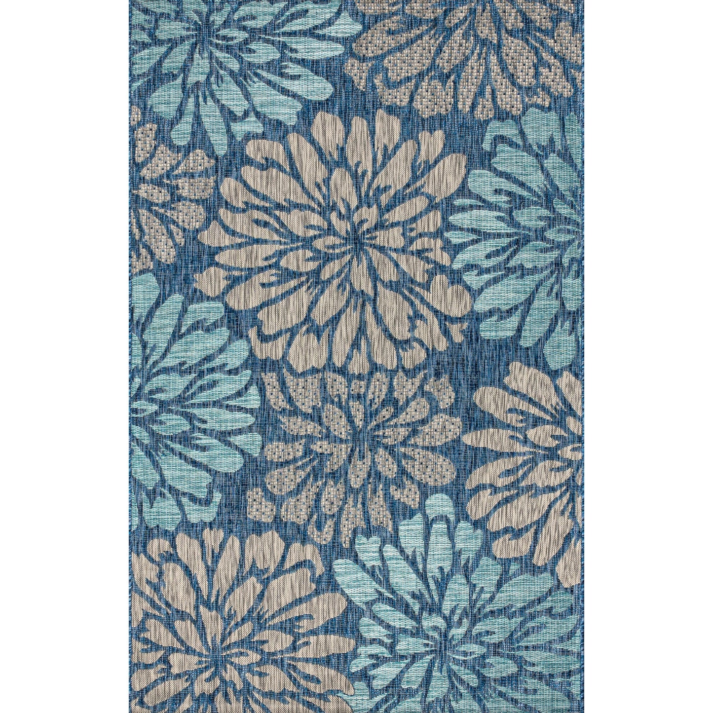 JONATHAN Y Floral Textured Weave Indoor/Outdoor Area Rug