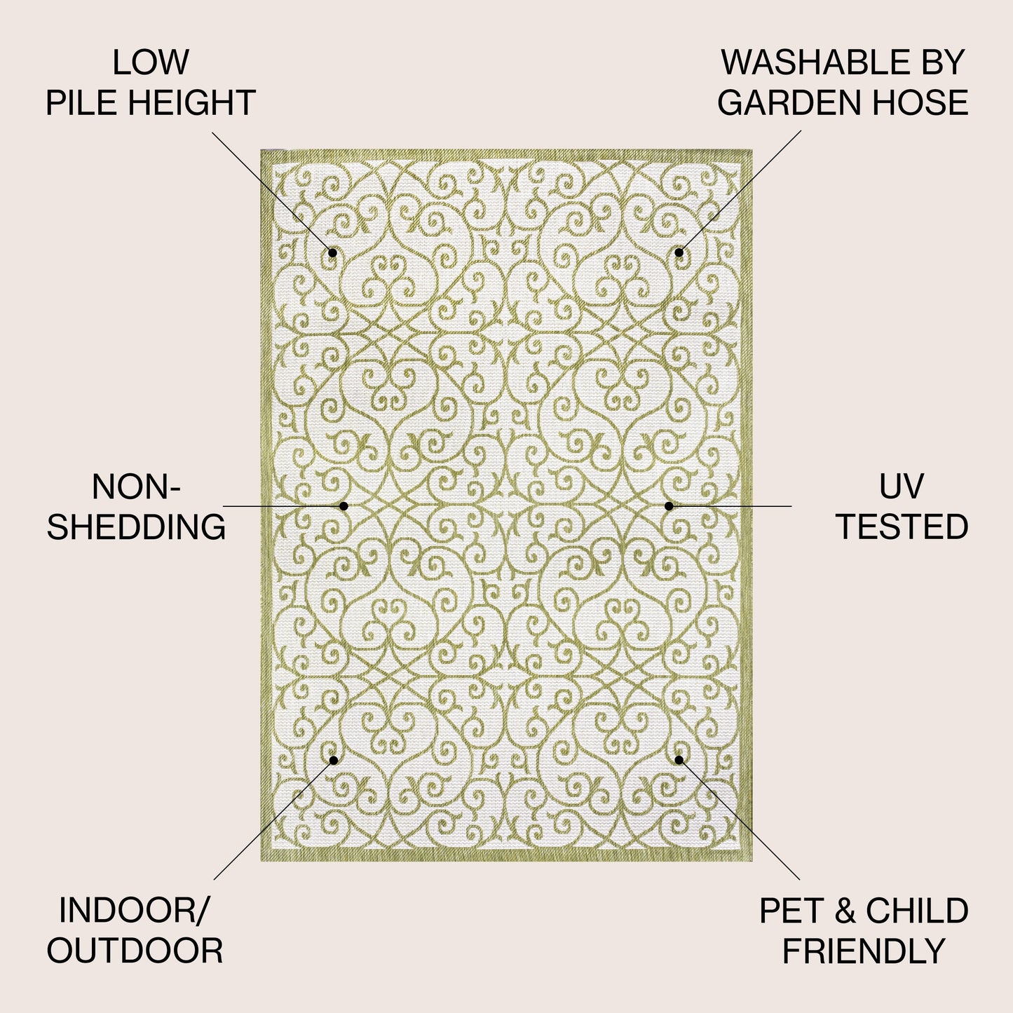 JONATHAN Y Ourika Textured Weave Indoor/Outdoor Area Rug