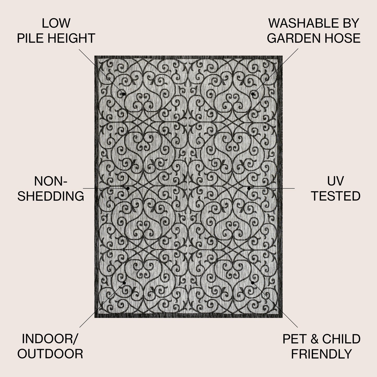 JONATHAN Y Ourika Textured Weave Indoor/Outdoor Area Rug