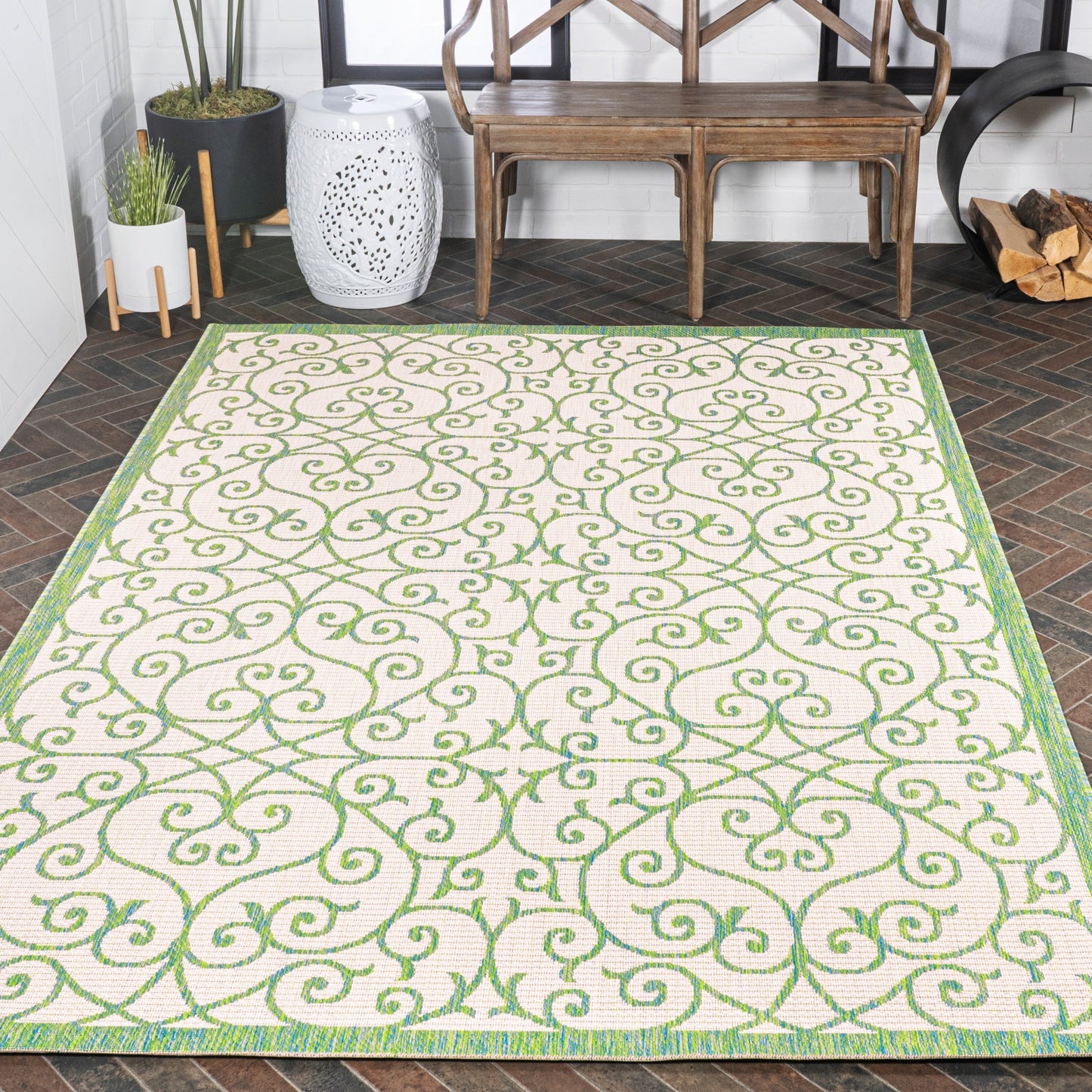 JONATHAN Y Ourika Textured Weave Indoor/Outdoor Area Rug
