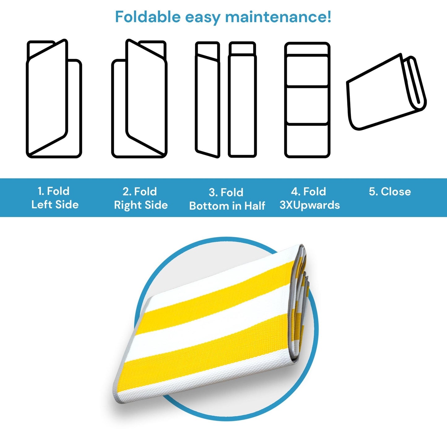 Lalune Beach Stripe Indoor Outdoor Area Rug