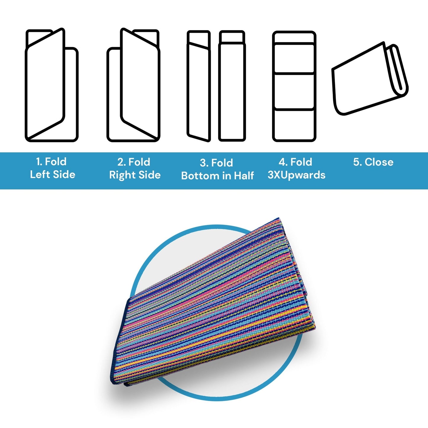 Lalune Beach Stripe Indoor Outdoor Area Rug