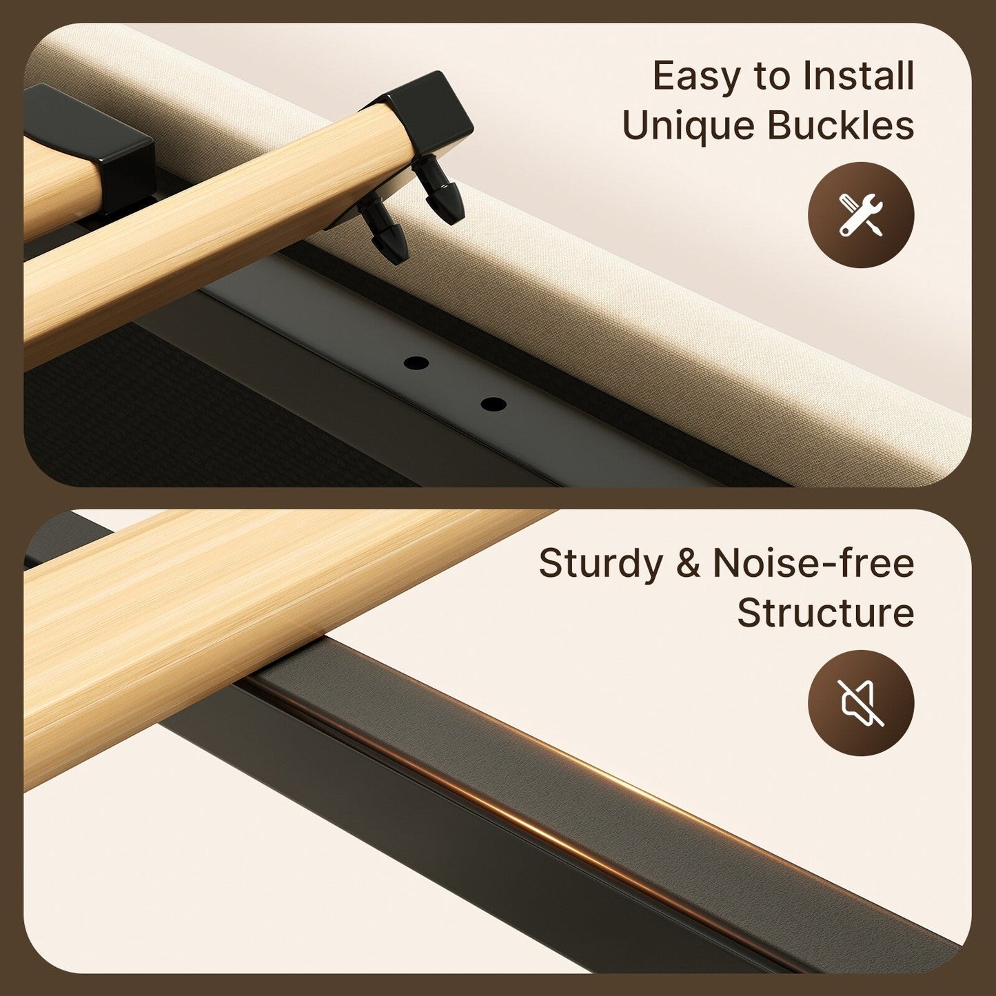 Lift Up Storage Bed Frame, Upholstered Platform Bed Frame with Hydraulic Storage System and Headboard