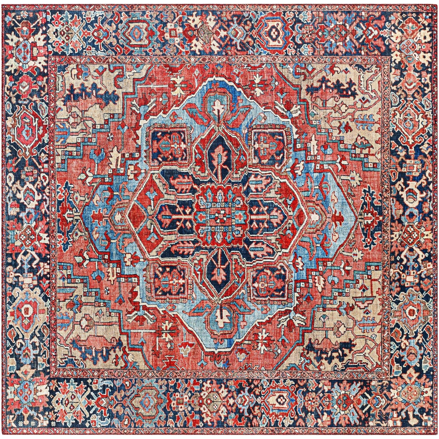 Livabliss Iris Updated Traditional Medallion Area Rug