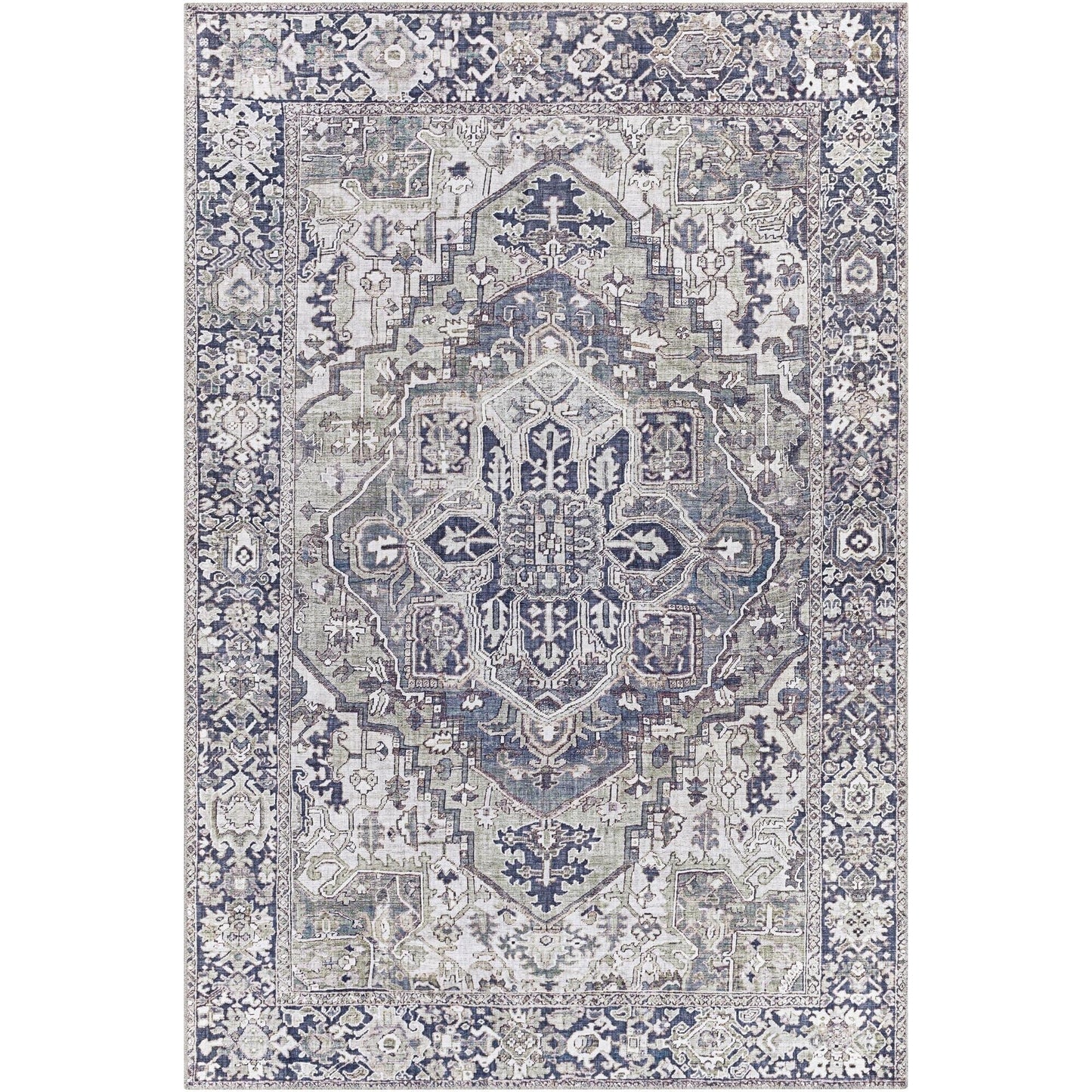 Livabliss Iris Updated Traditional Medallion Area Rug