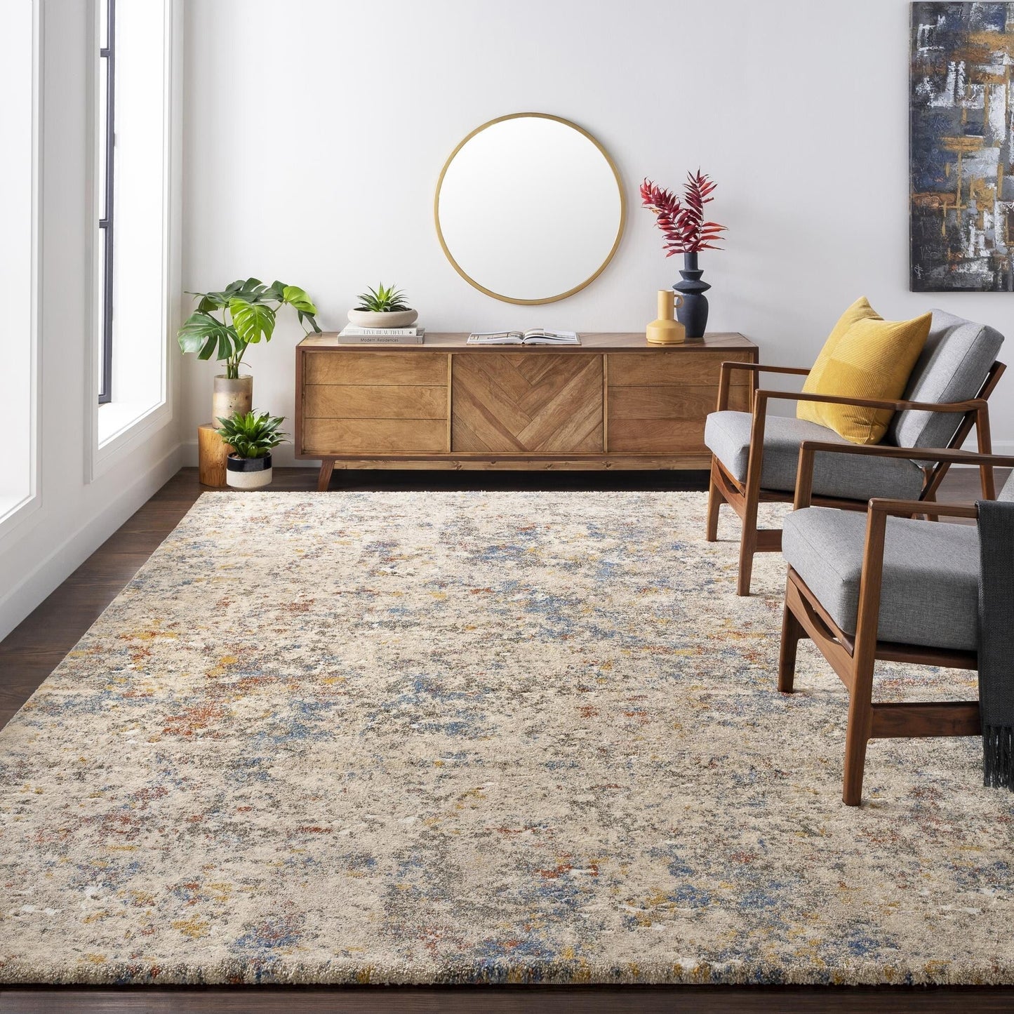 Livabliss Tuscany Mid-Century Medallion Area Rug