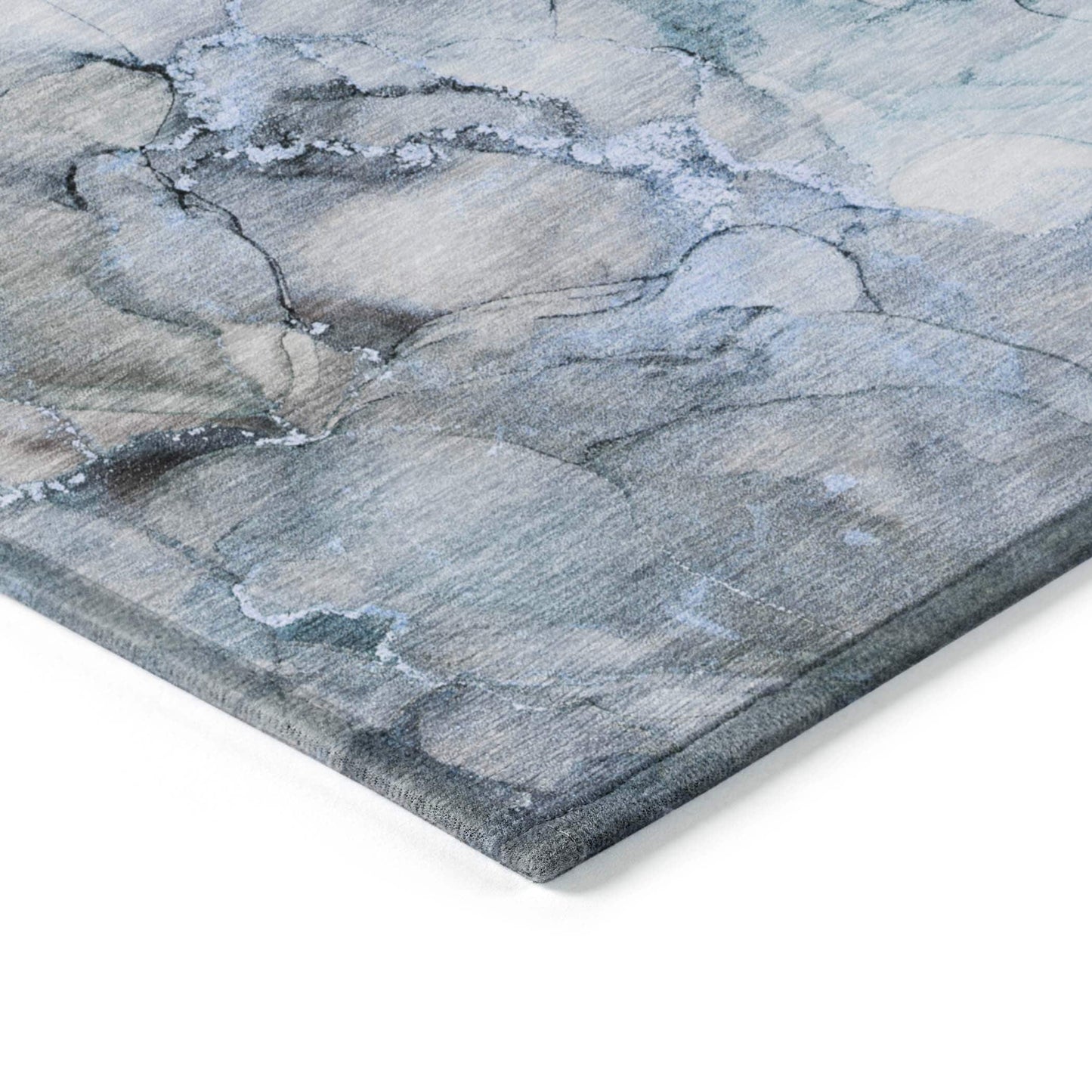 Machine Washable Indoor/ Outdoor Abstract Chantille Rug