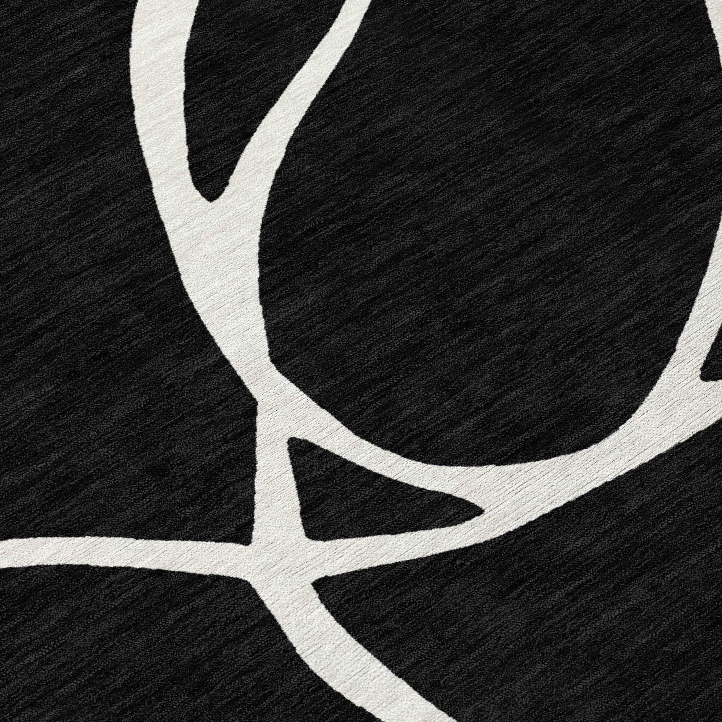 Machine Washable Indoor/ Outdoor Abstract Modern Chantille Rug