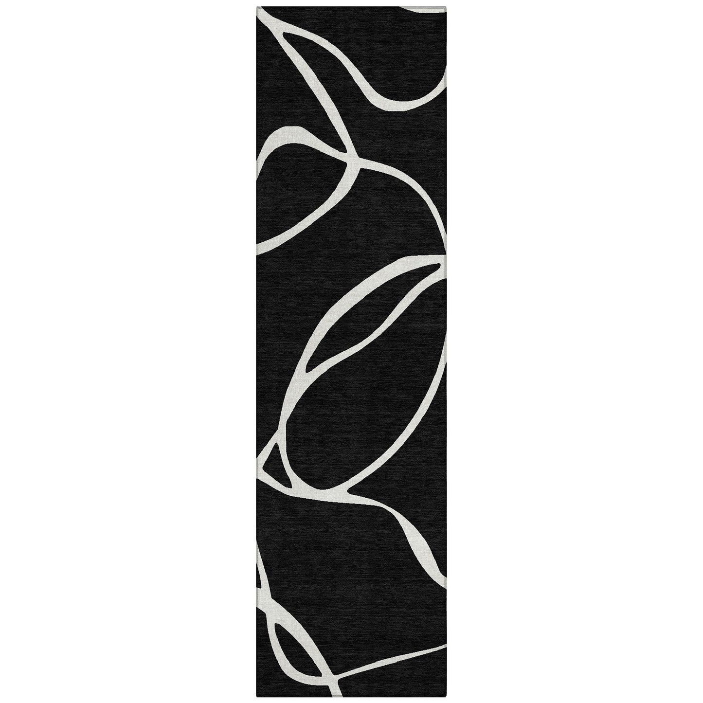 Machine Washable Indoor/ Outdoor Abstract Modern Chantille Rug