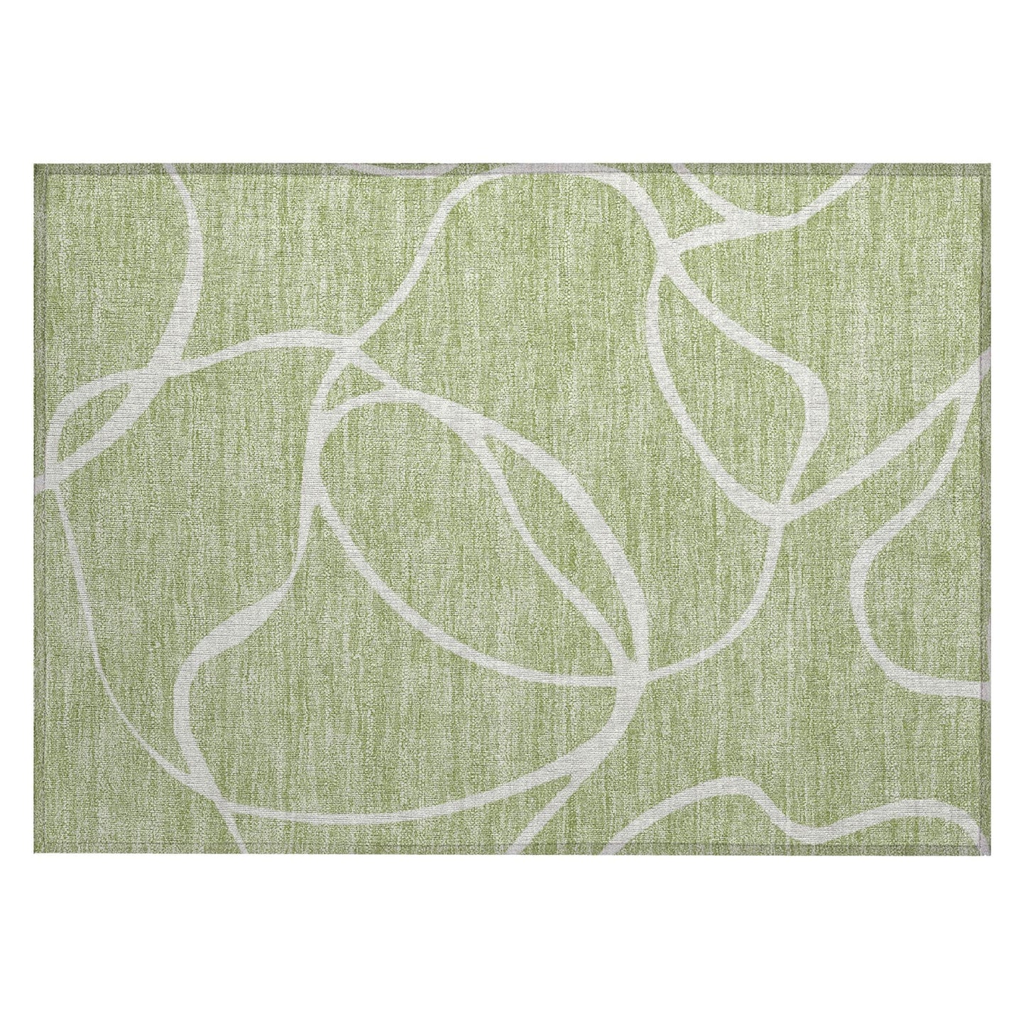 Machine Washable Indoor/ Outdoor Abstract Modern Chantille Rug