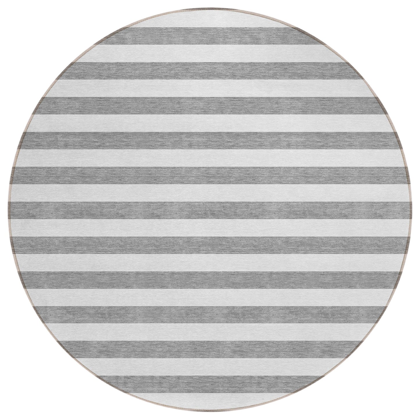 Machine Washable Indoor/ Outdoor Cabana Stripe Chantille Rug