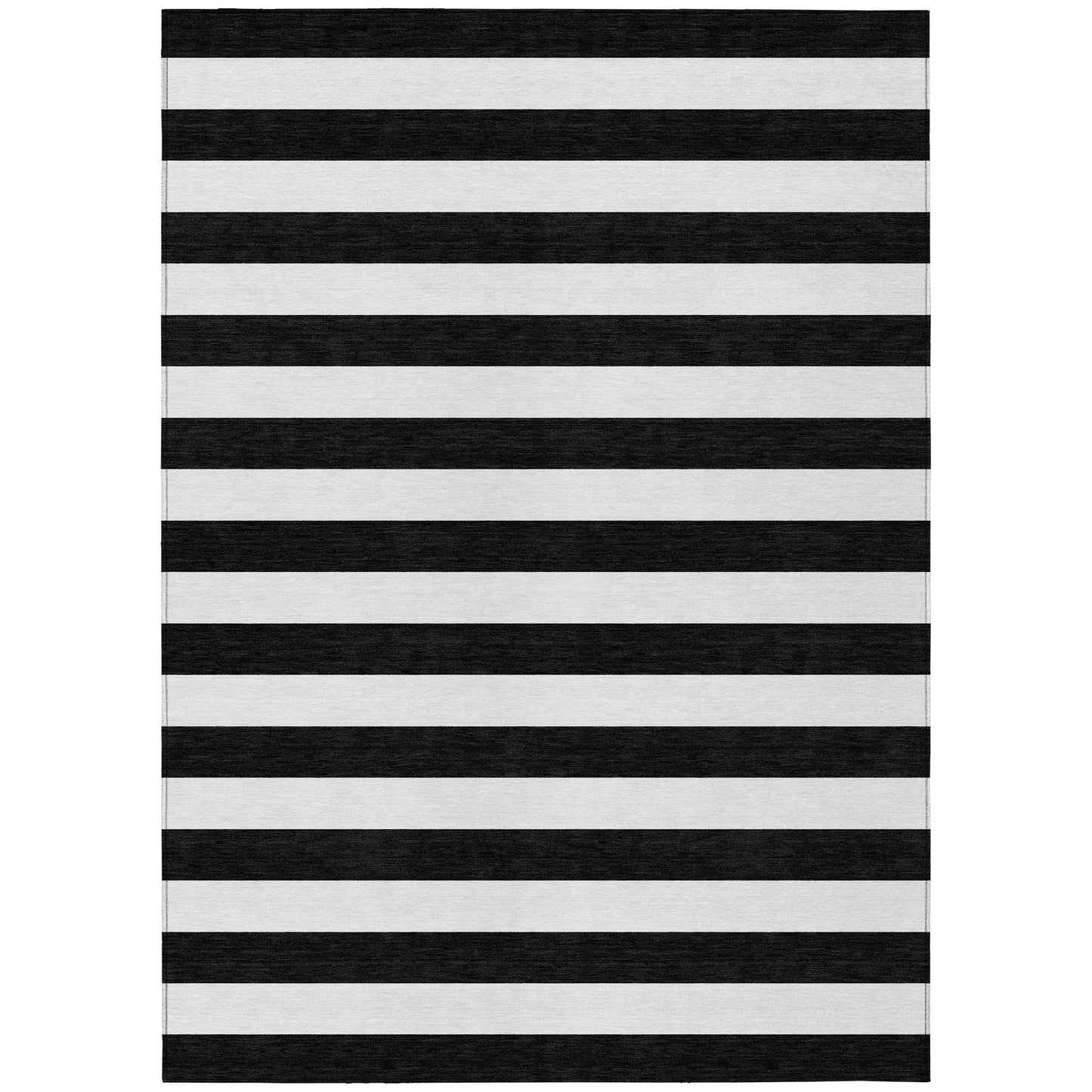 Machine Washable Indoor/ Outdoor Cabana Stripe Chantille Rug