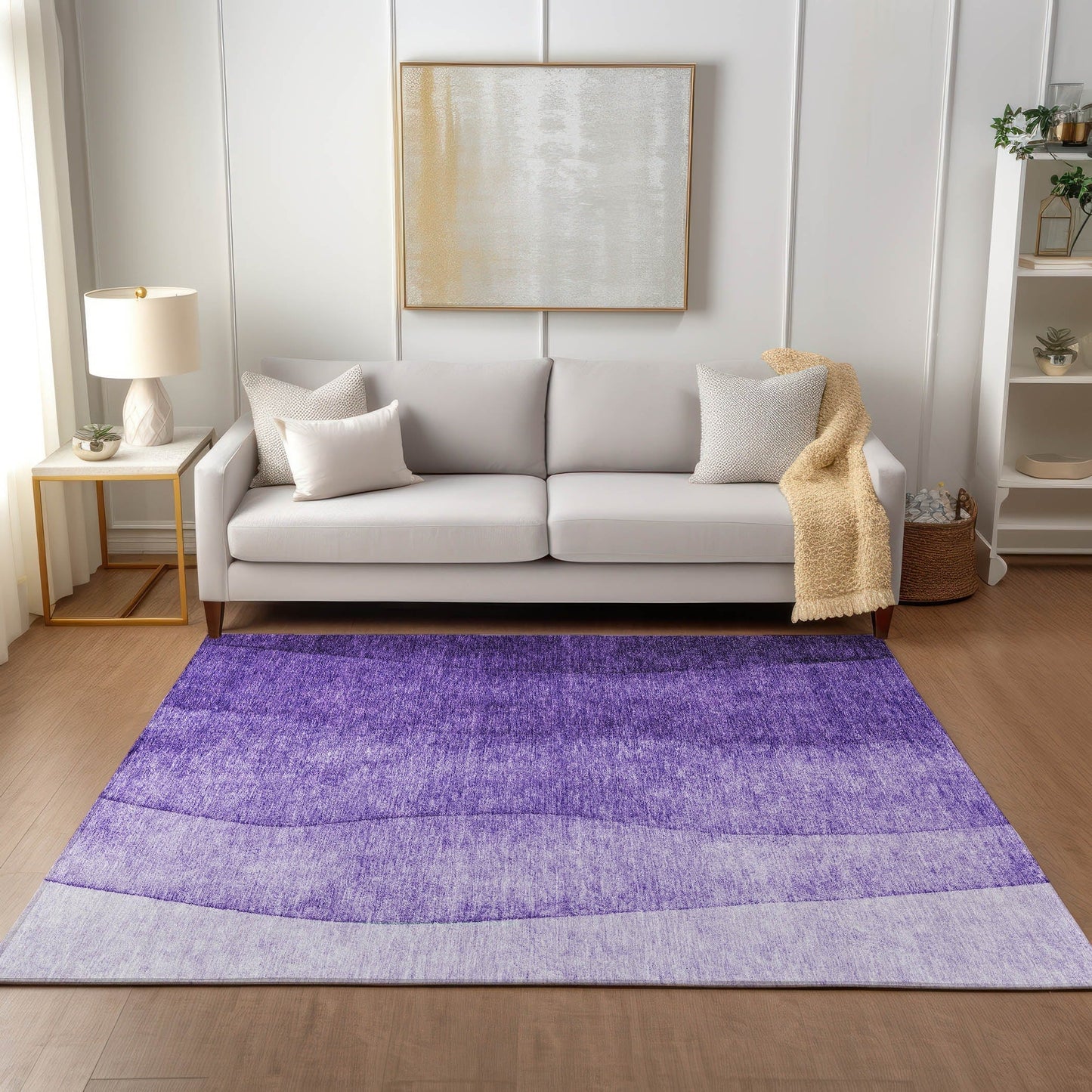 Machine Washable Indoor/ Outdoor Chantille Contemporary Ombre Rug