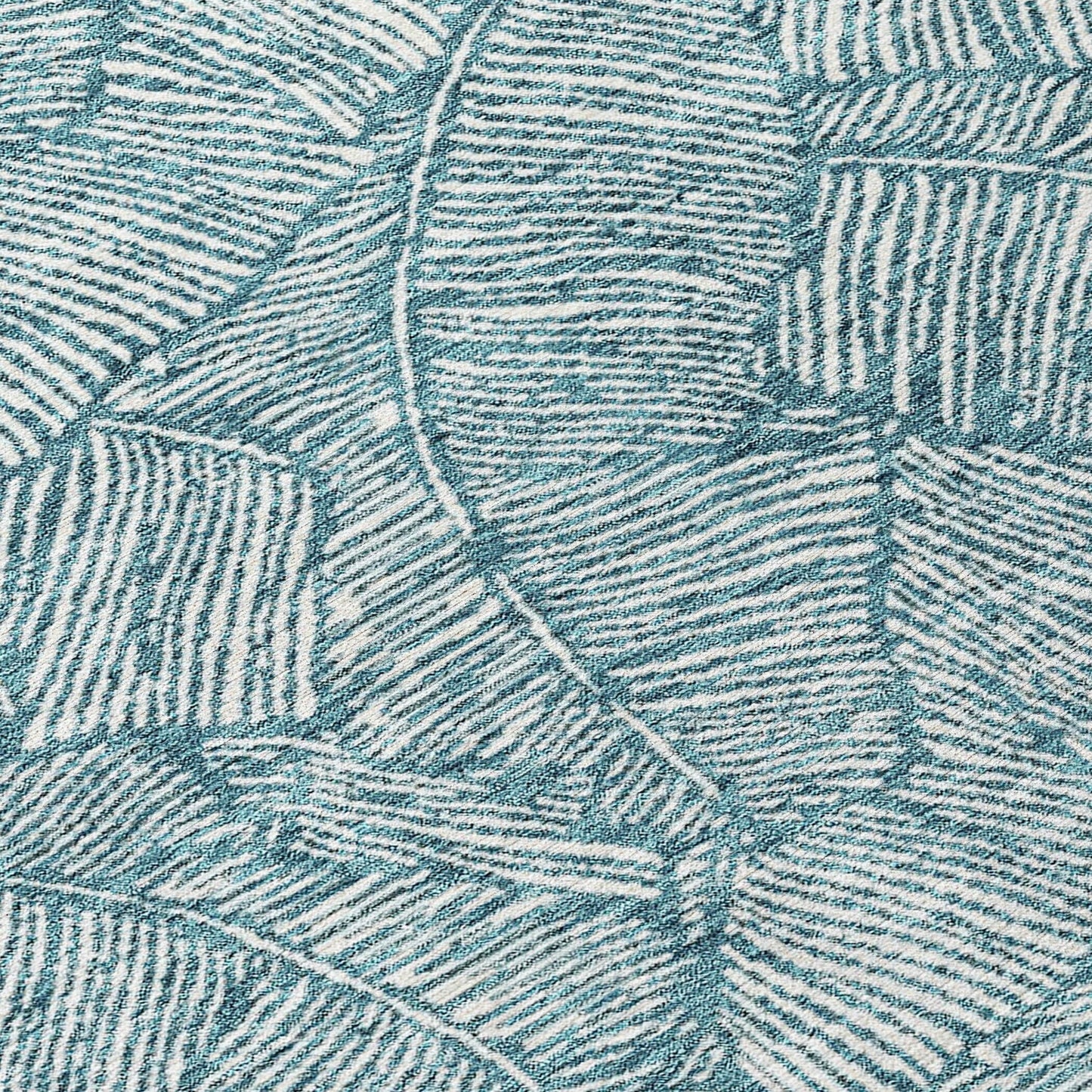 Machine Washable Indoor/ Outdoor Chantille Tropical Palm Rug