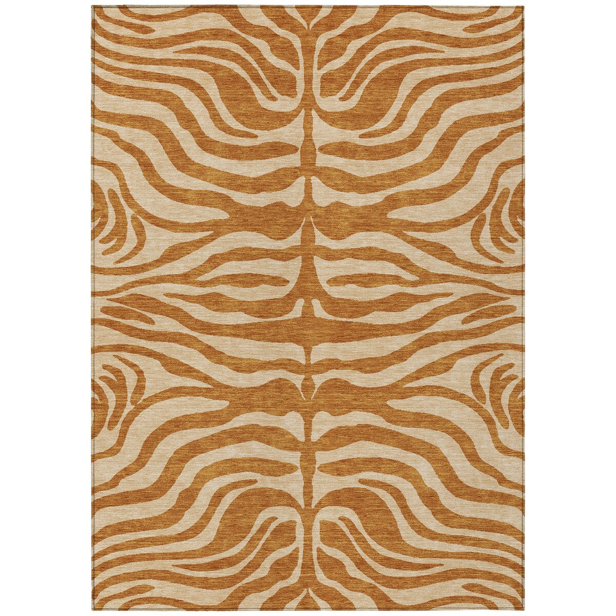 Machine Washable Indoor/ Outdoor Modern Animal Print Chantille Rug