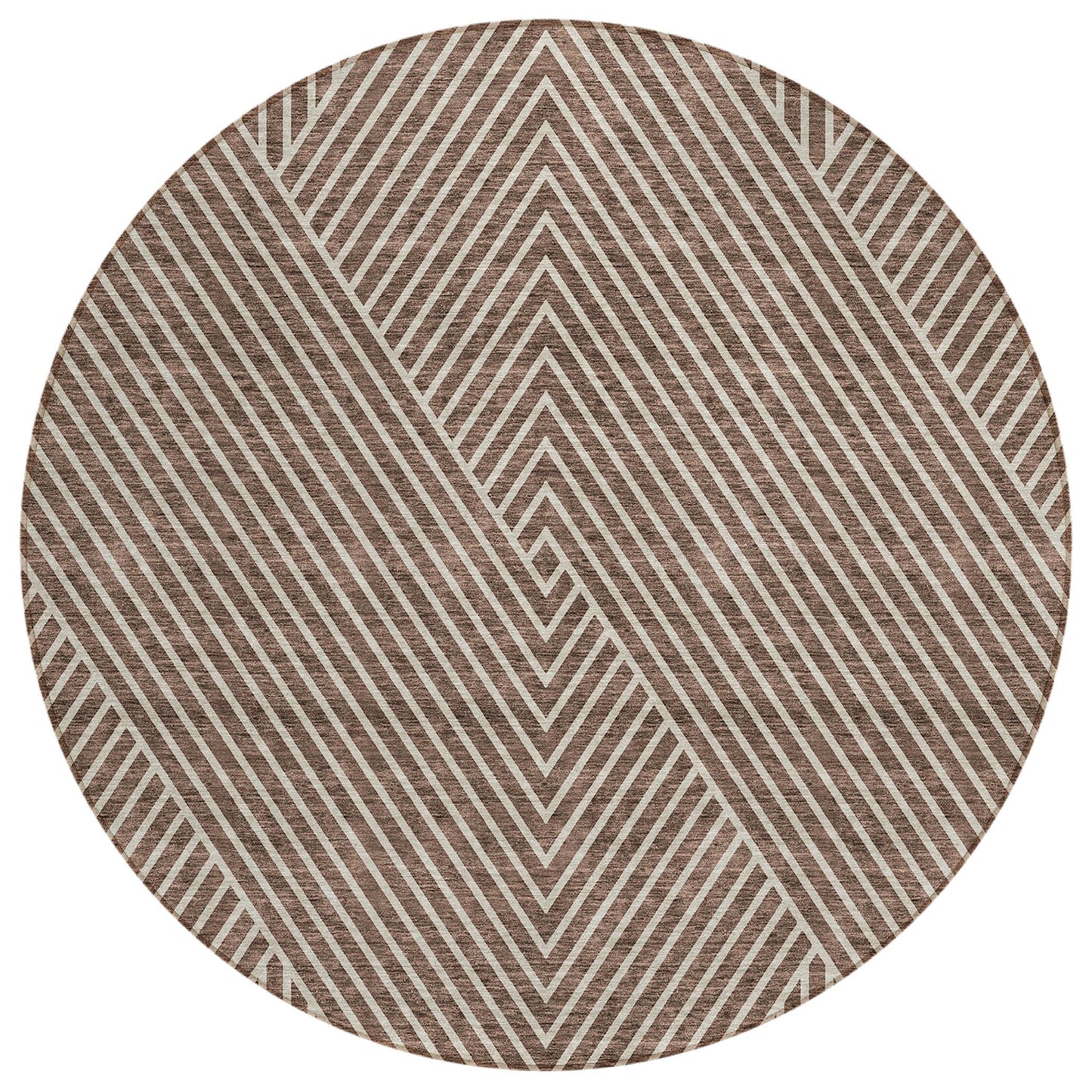 Machine Washable Indoor/ Outdoor Modern Geo Chantille Rug