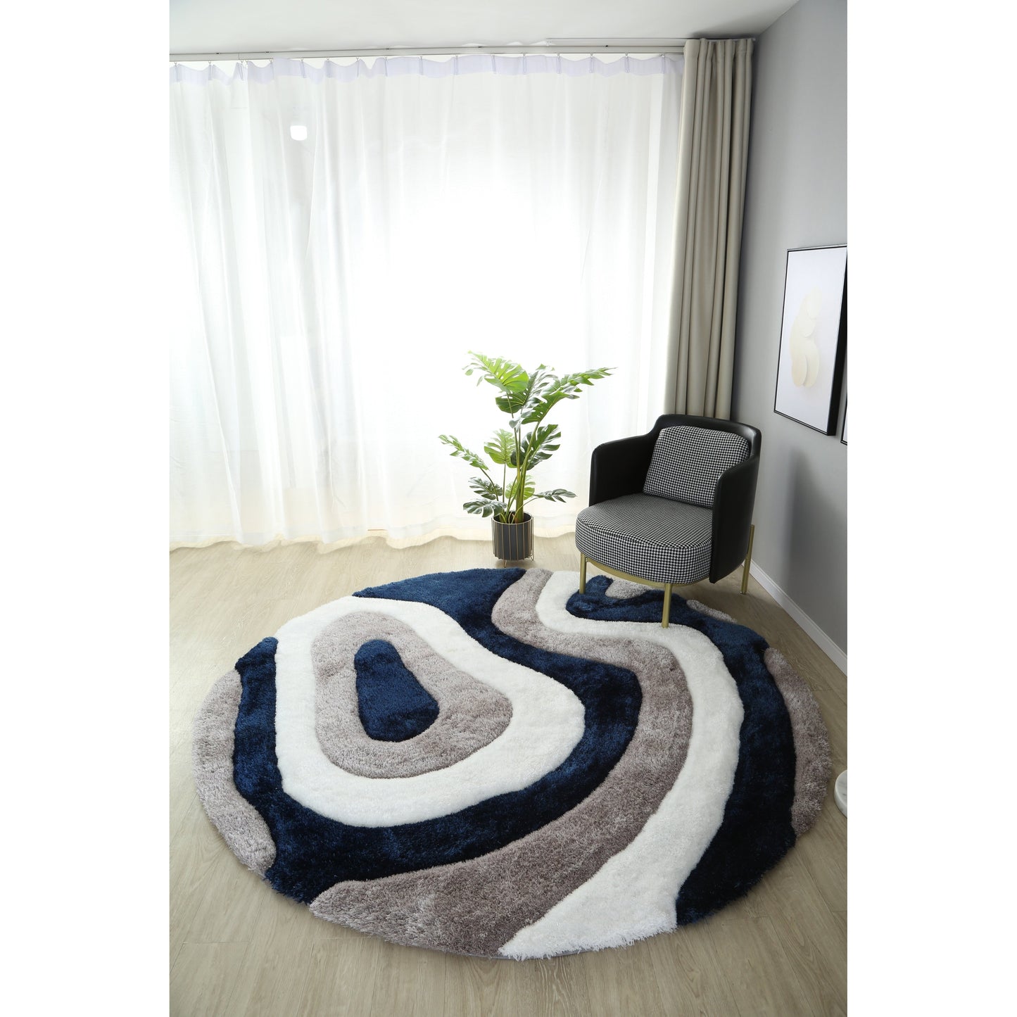 Mateos Shag Abstract Designed Area Rug