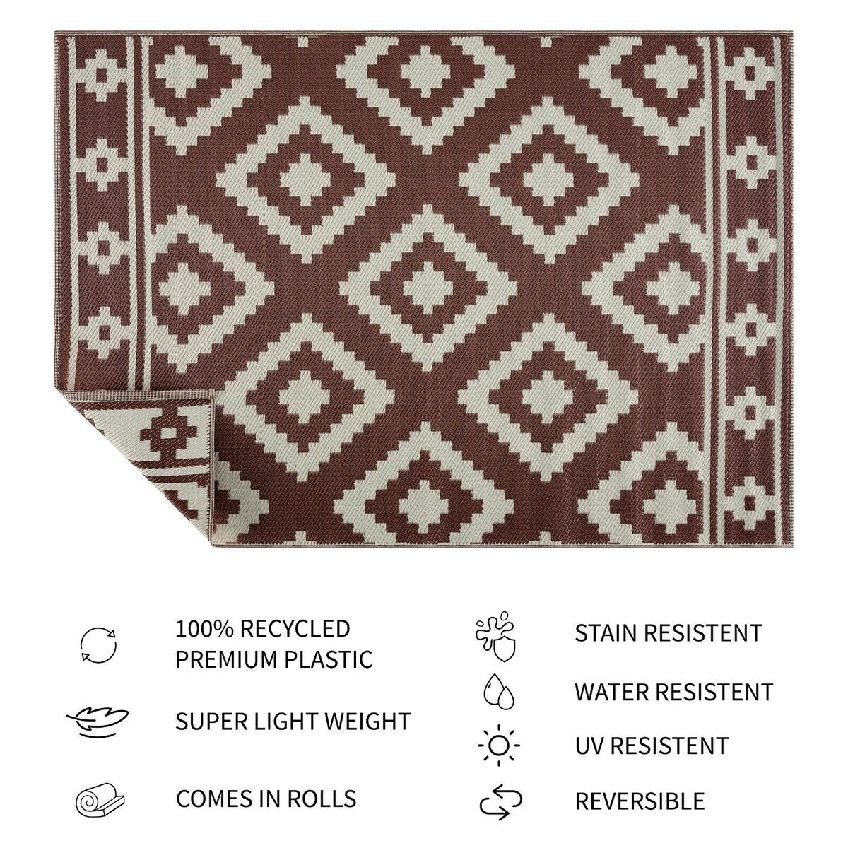 Milan Design 100% Eco-friendly Lightweight Plastic Outdoor Mat/Rug