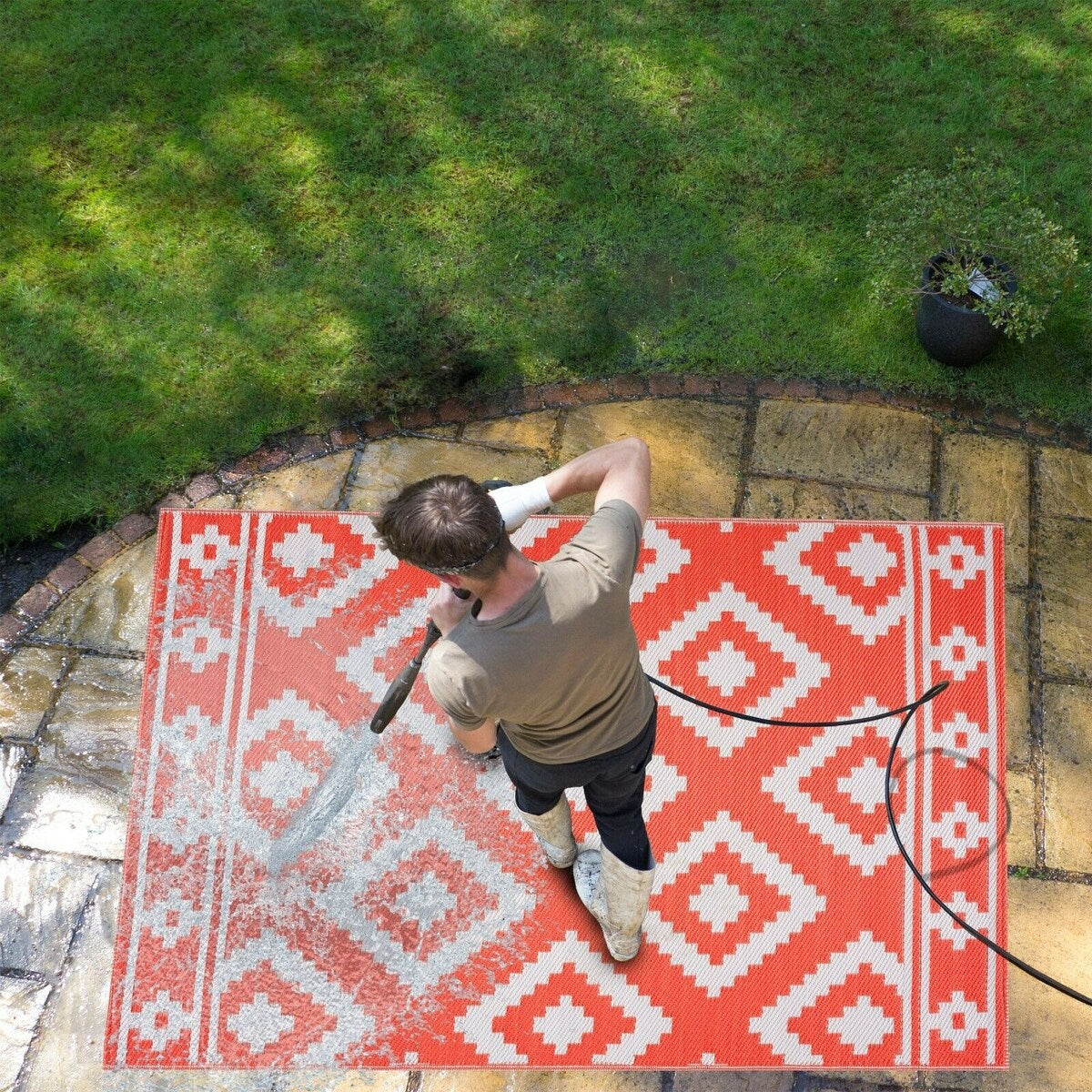 Milan Design 100% Eco-friendly Lightweight Plastic Outdoor Mat/Rug