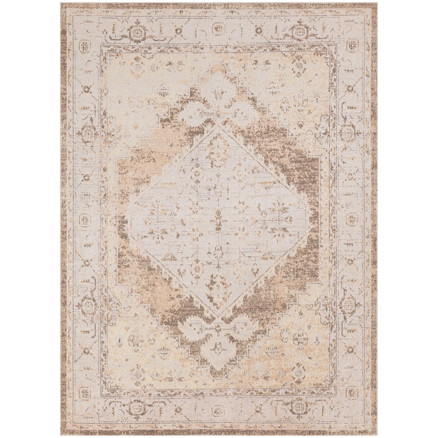 Nourison Abby Machine Washable Indoor only Persian Distressed Area Rug