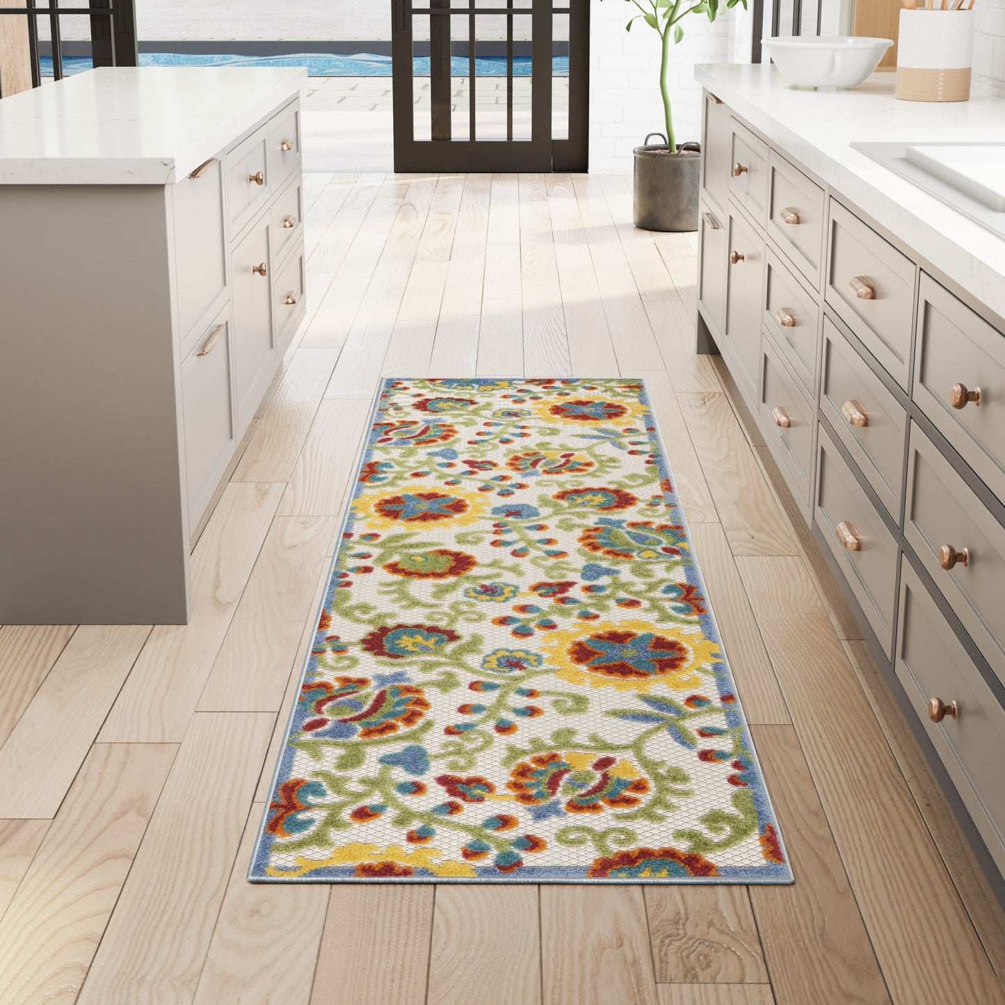 Nourison Alice Indoor/Outdoor Floral Area Rug