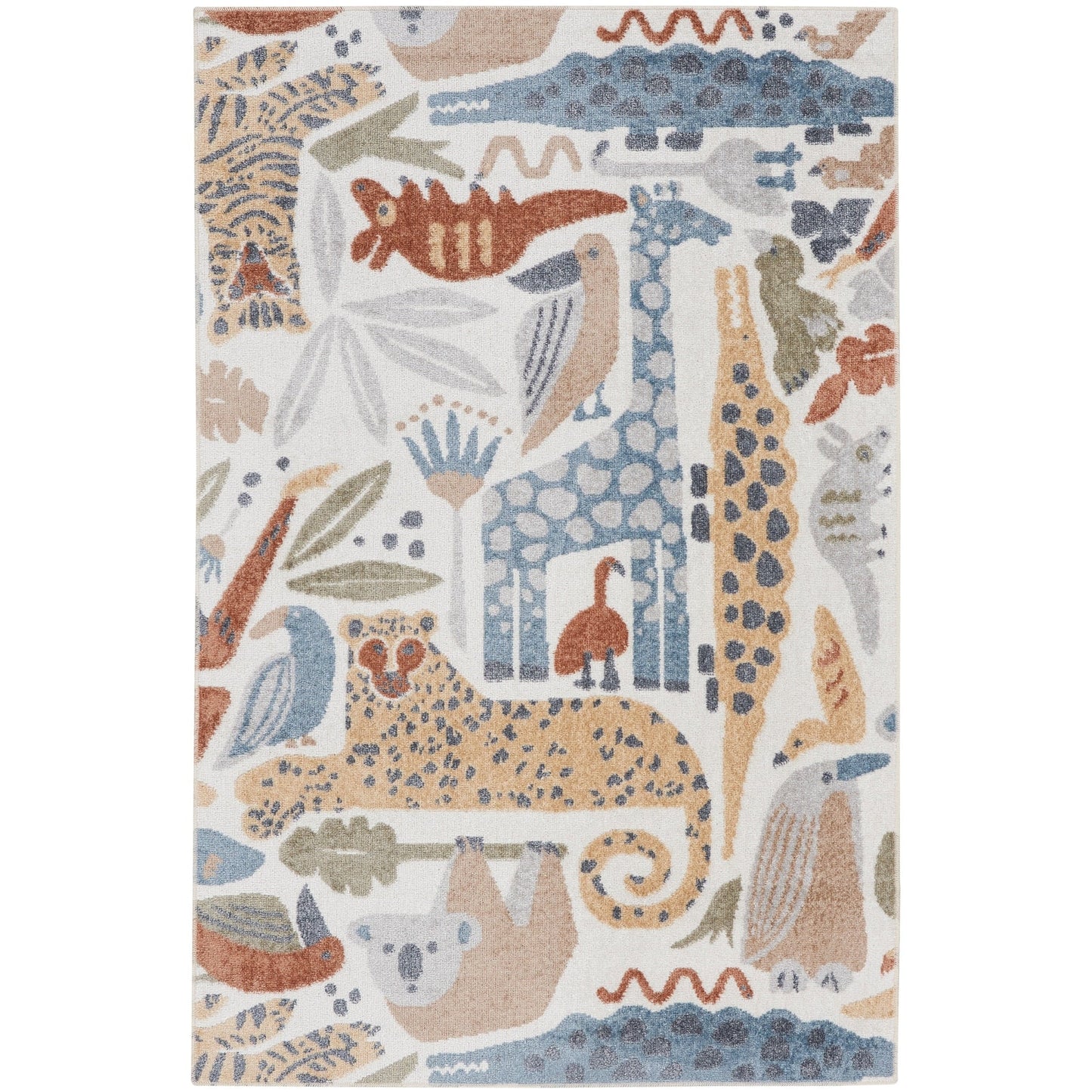 Nourison Astra Machine Washable Animal Print Area Rug