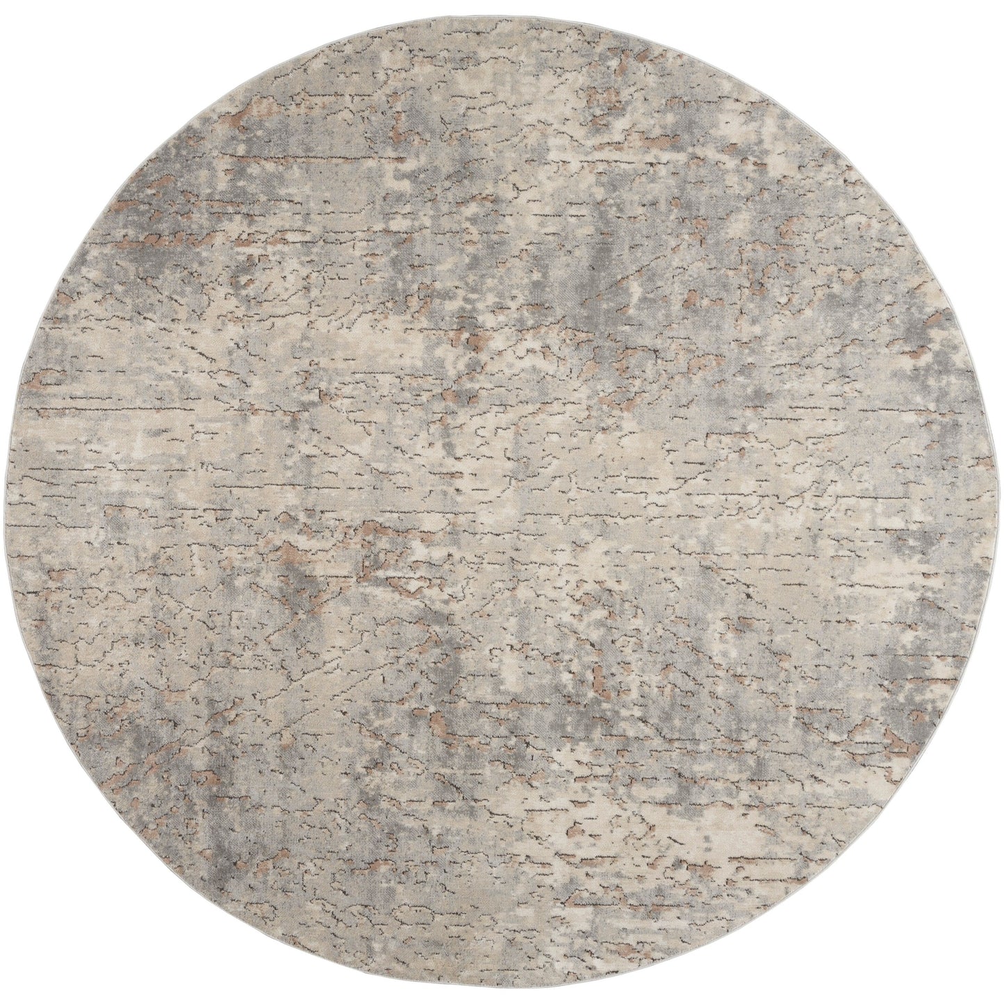Nourison Concerto Distressed Abstract Beige Grey Area Rug