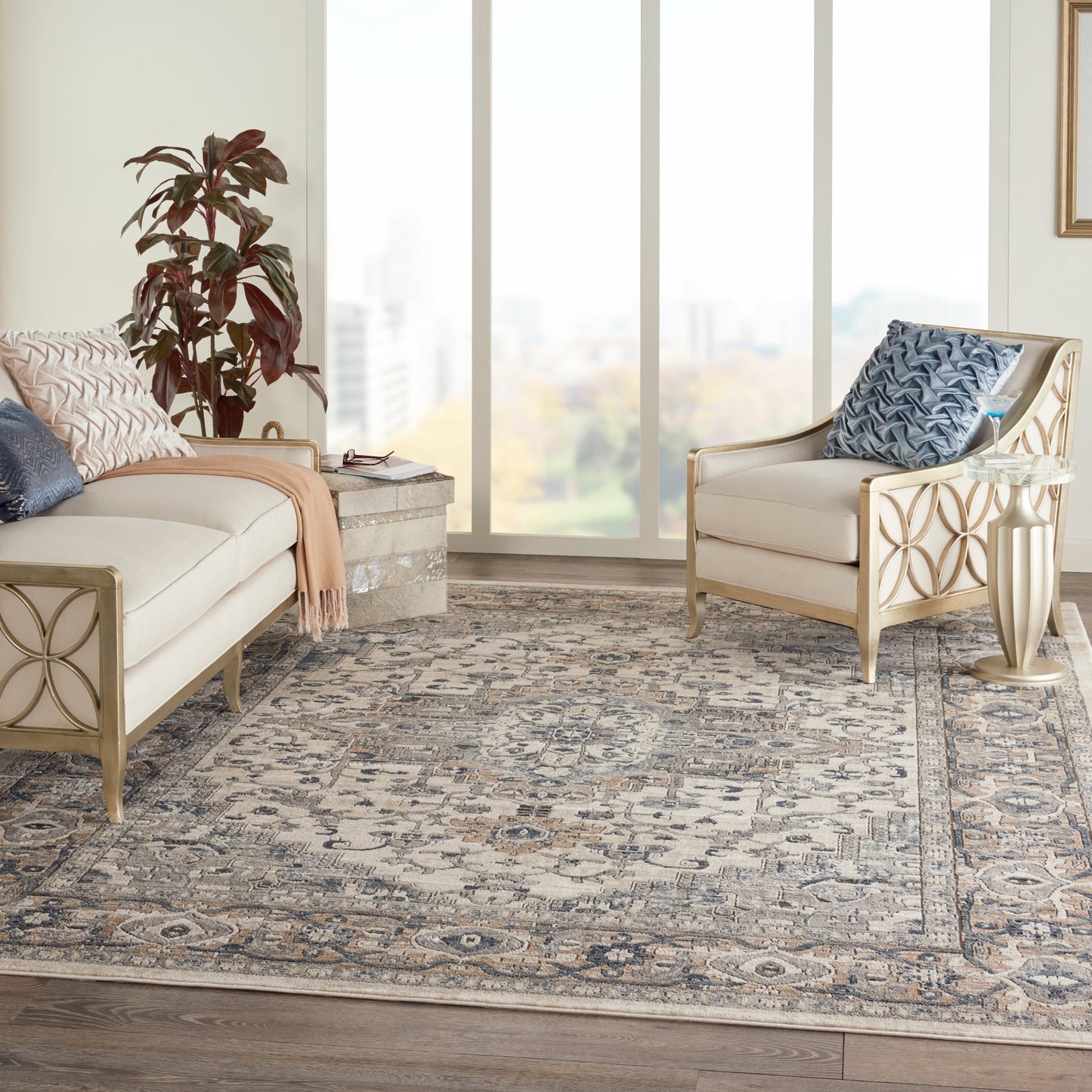 Nourison Concerto Classic Persian Medallion Area Rug.