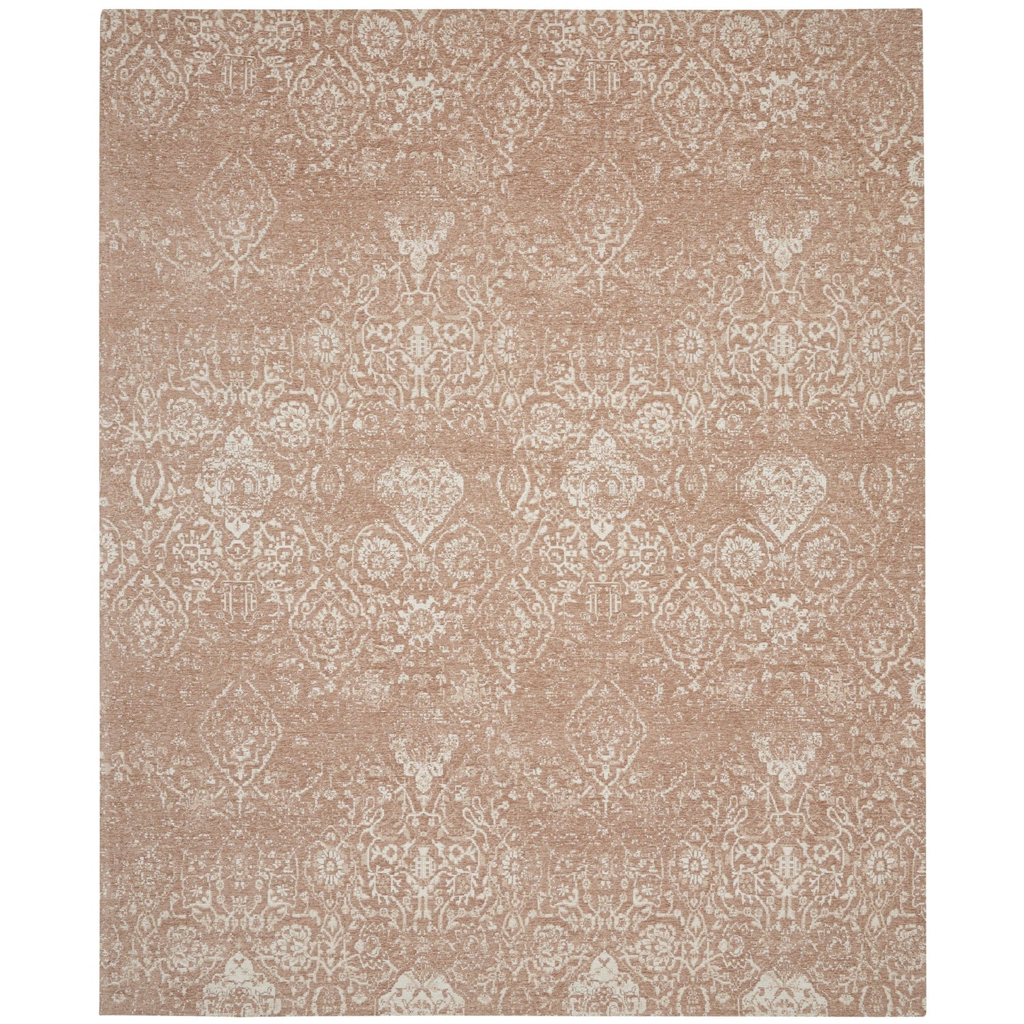 Nourison Damask Distressed Contemporary Area Rug